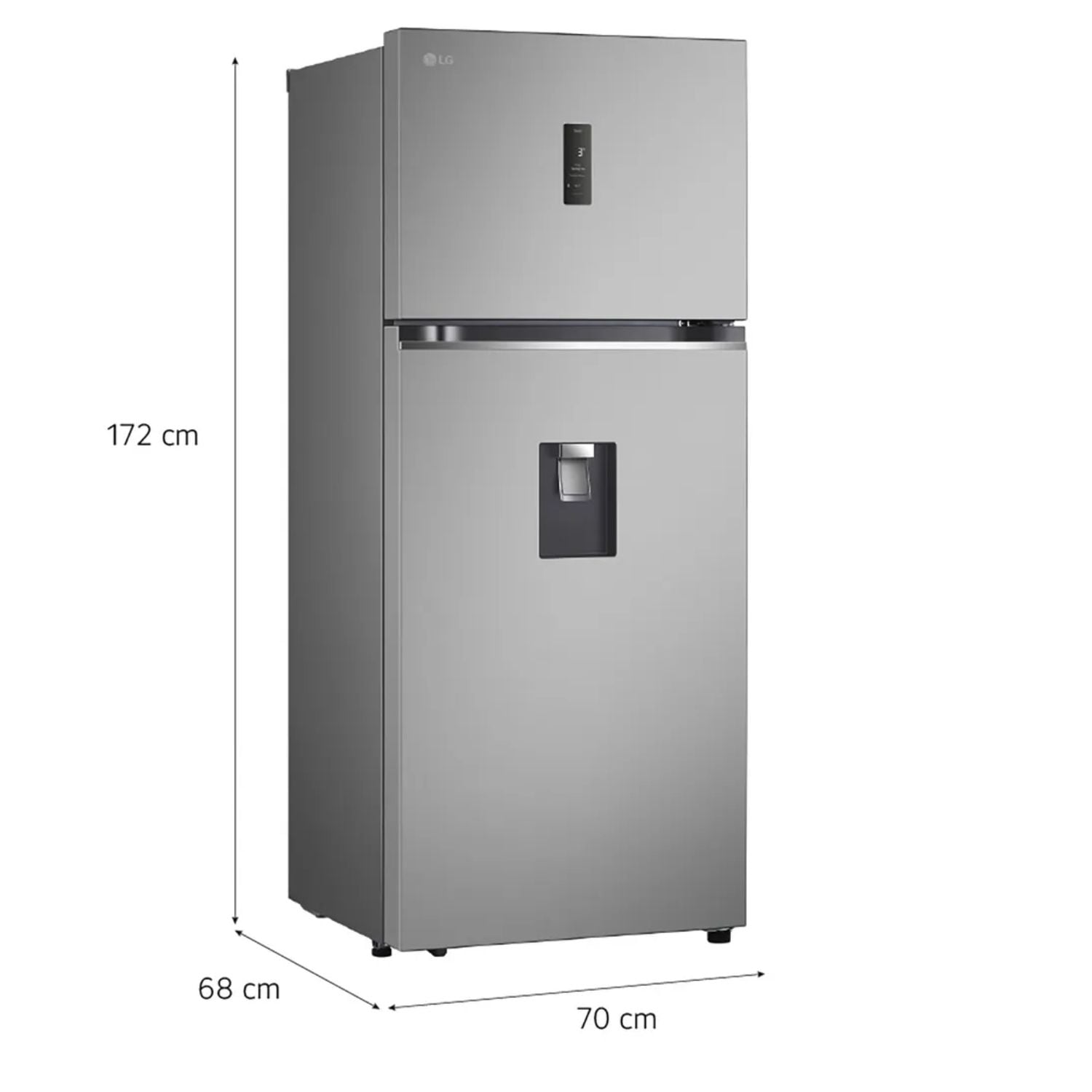 REFRIGERADORA LG VT38SPYC 374L TOP FREEZER + DOORCOOLING PLATEADA - 2