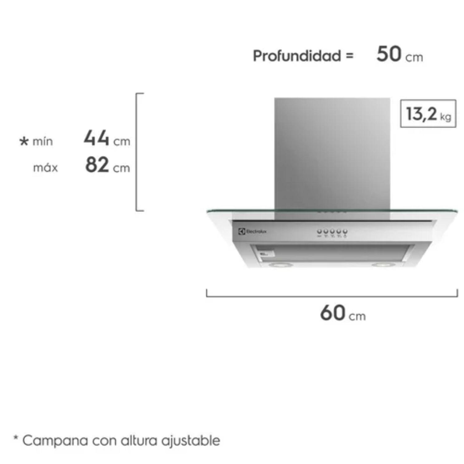 CAMPANA DECORATIVA ELECTROLUX CE6VX 60 CM - 2