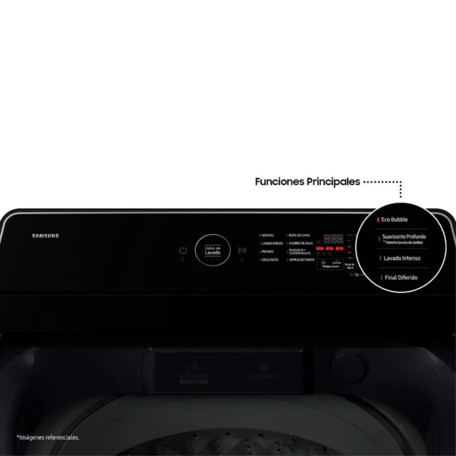 LAVADORA SAMSUNG 19KG ECOBUBBLE WA40F19E7CPE GRIS GRAFITO - 4
