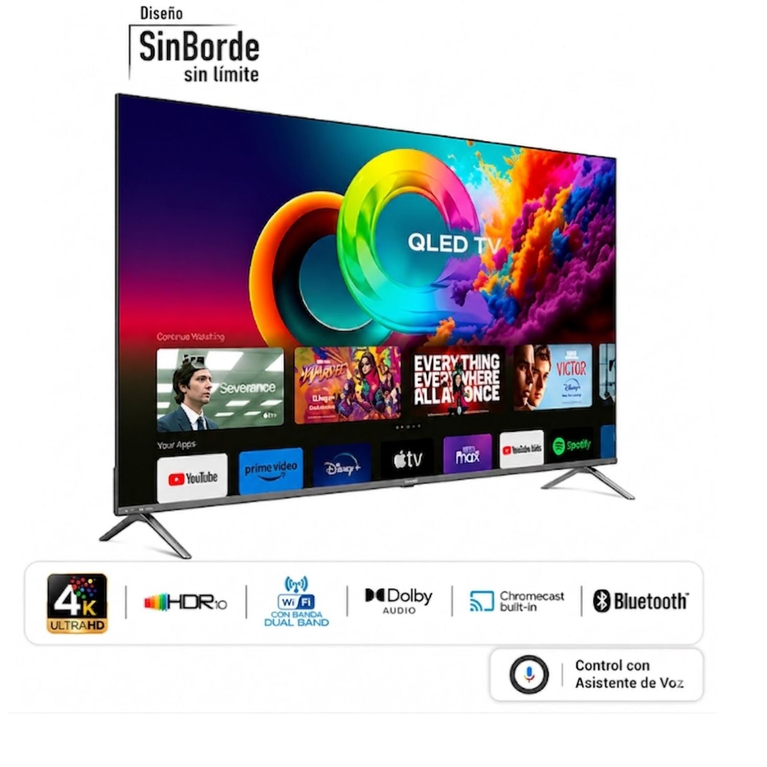 TELEVISOR HYUNDAI 65 HYLED6513QG 4K QLED GRIS - 3
