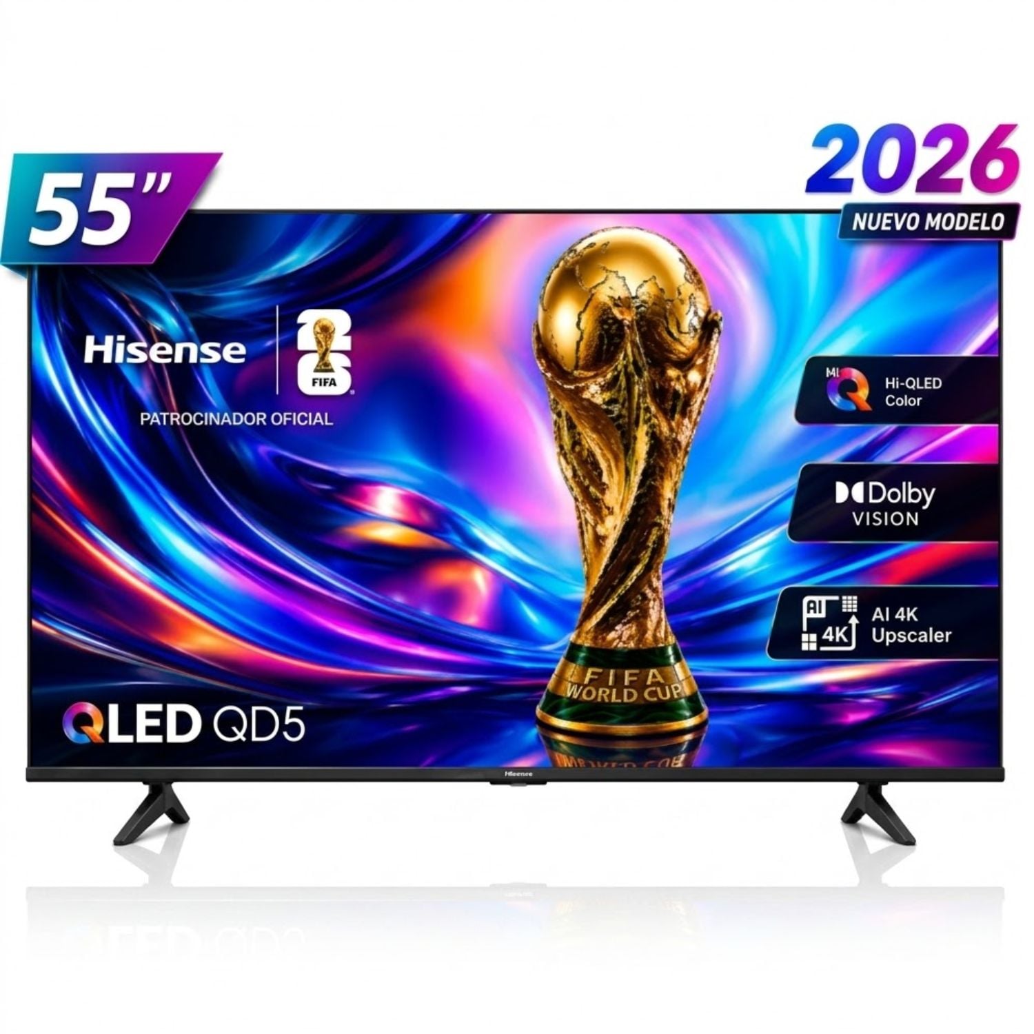 TELEVISOR HISENSE SMART TV 55 QLED 4K UHD 55QD5SV - 1
