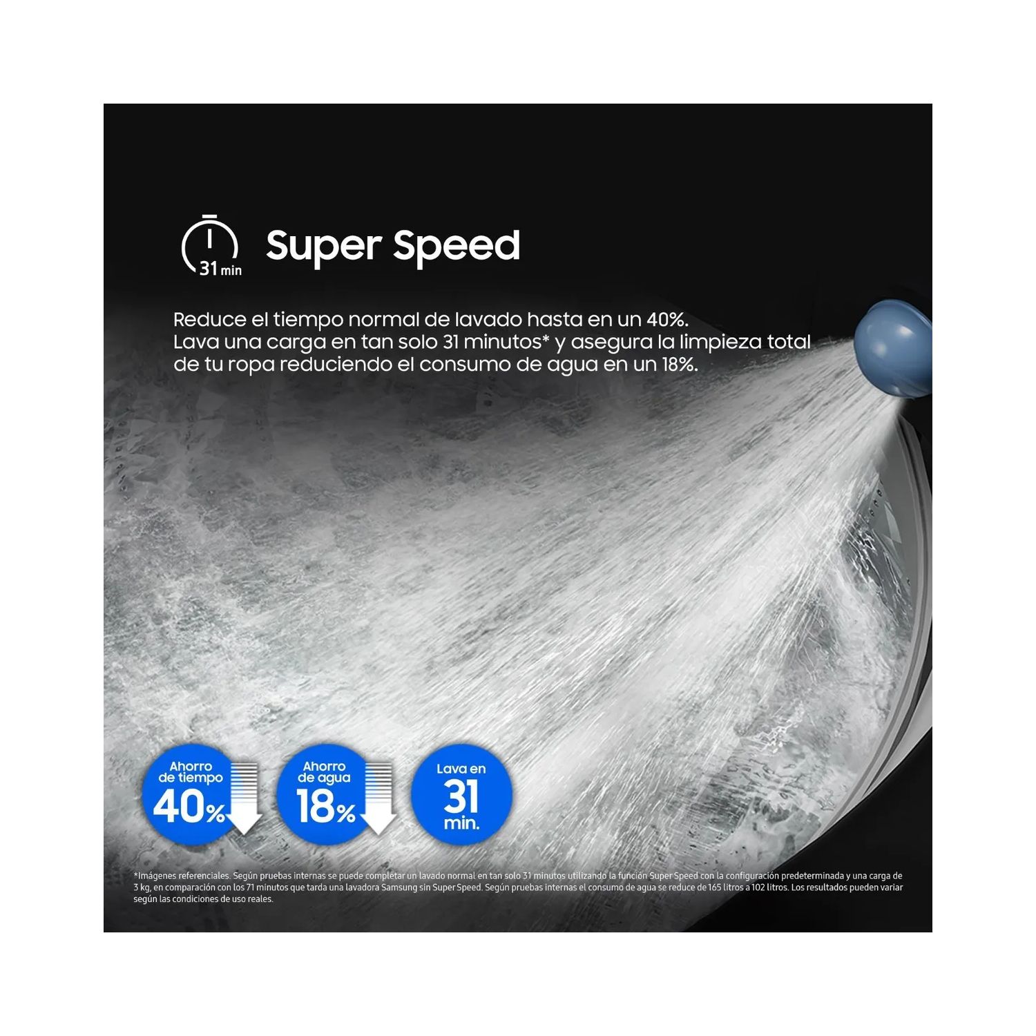 LAVADORA SAMSUNG AI WASH ECOBUBBLE™ 21KG NEGRA WA80F21B9BPE - 8