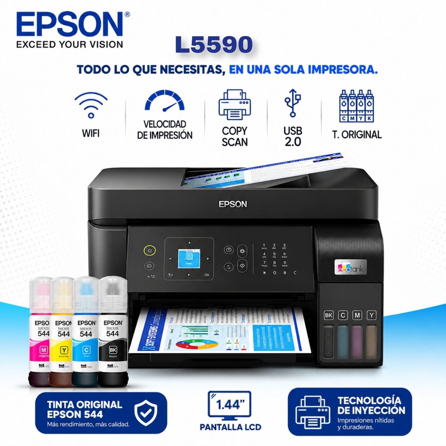IMPRESORA MULTIFUNCIONAL EPSON ECOTANK L5590 WIFI - 1