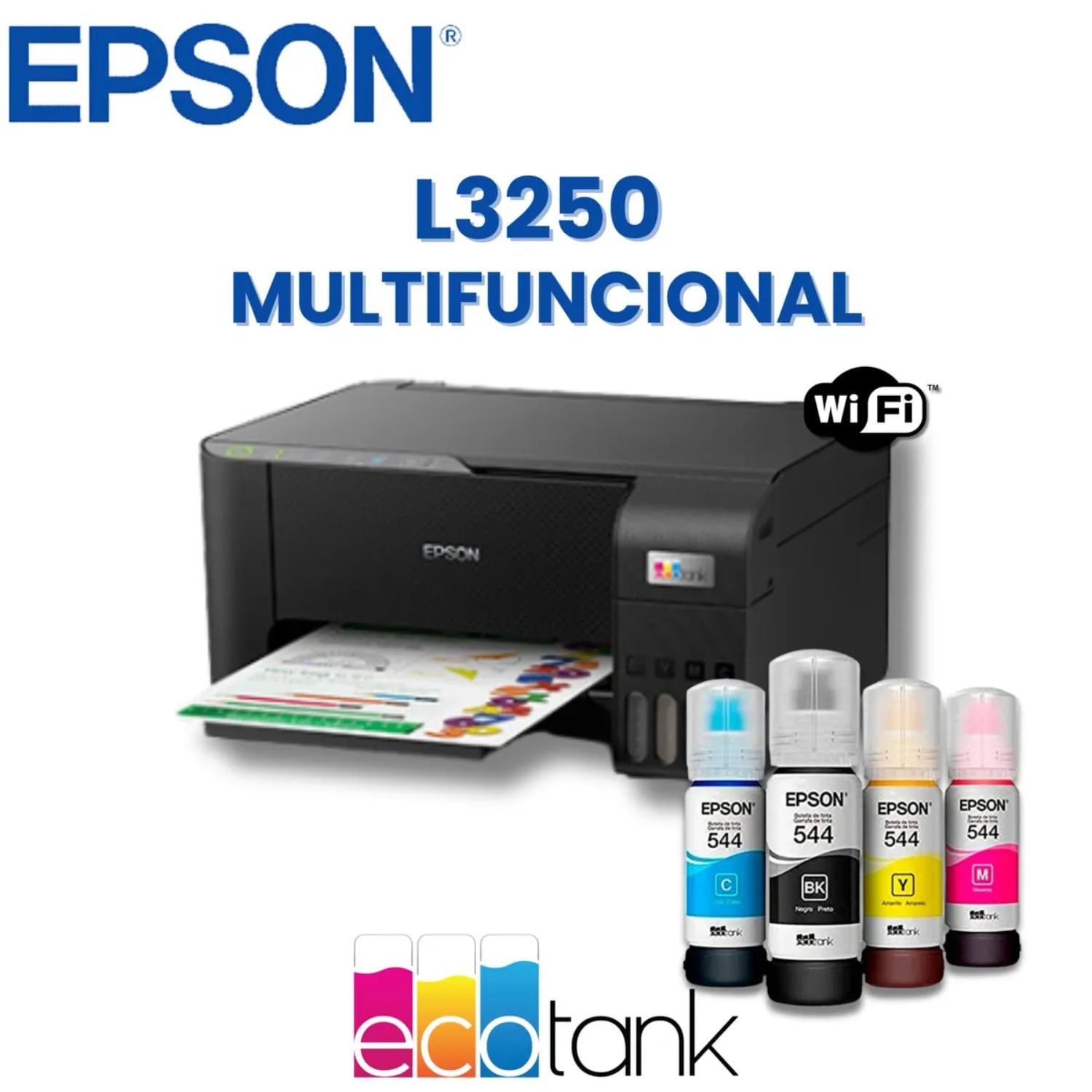 IMPRESORA MULTIFUNCIONAL EPSON ECOTANK L3250 WIFI - 4