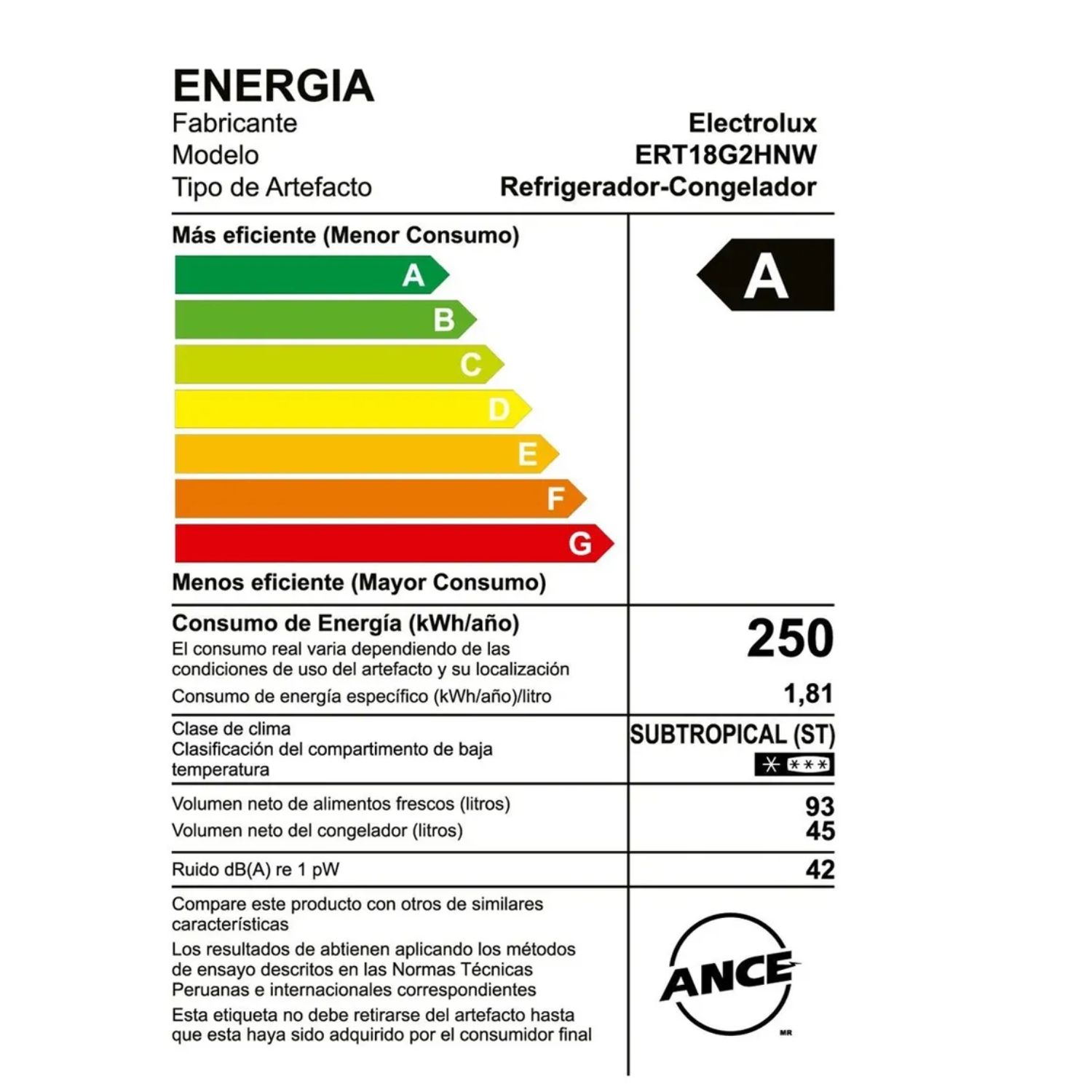 REFRIGERADORA ELECTROLUX TOP MOUNT ERT18G2HNW FROST 138L - 7