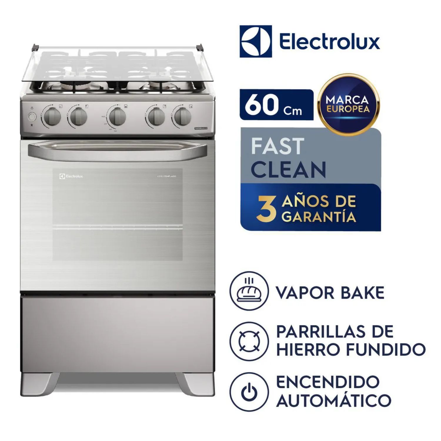 COCINA 4 QUEMADORES 60CM FE4GMR ELECTROLUX - 1