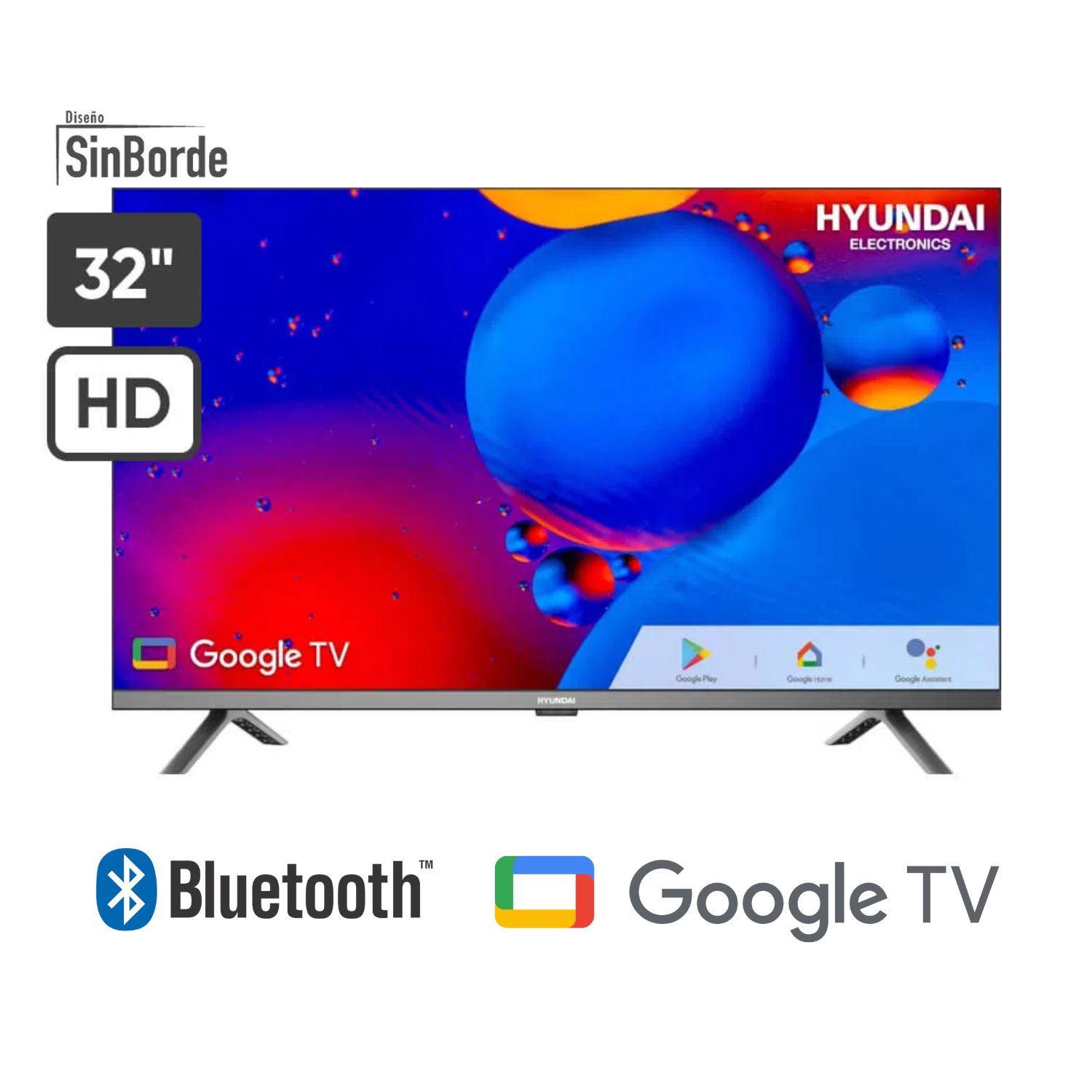 TV 32 HYUNDAI HYLED3254GIM HD GOOGLE TV - 1