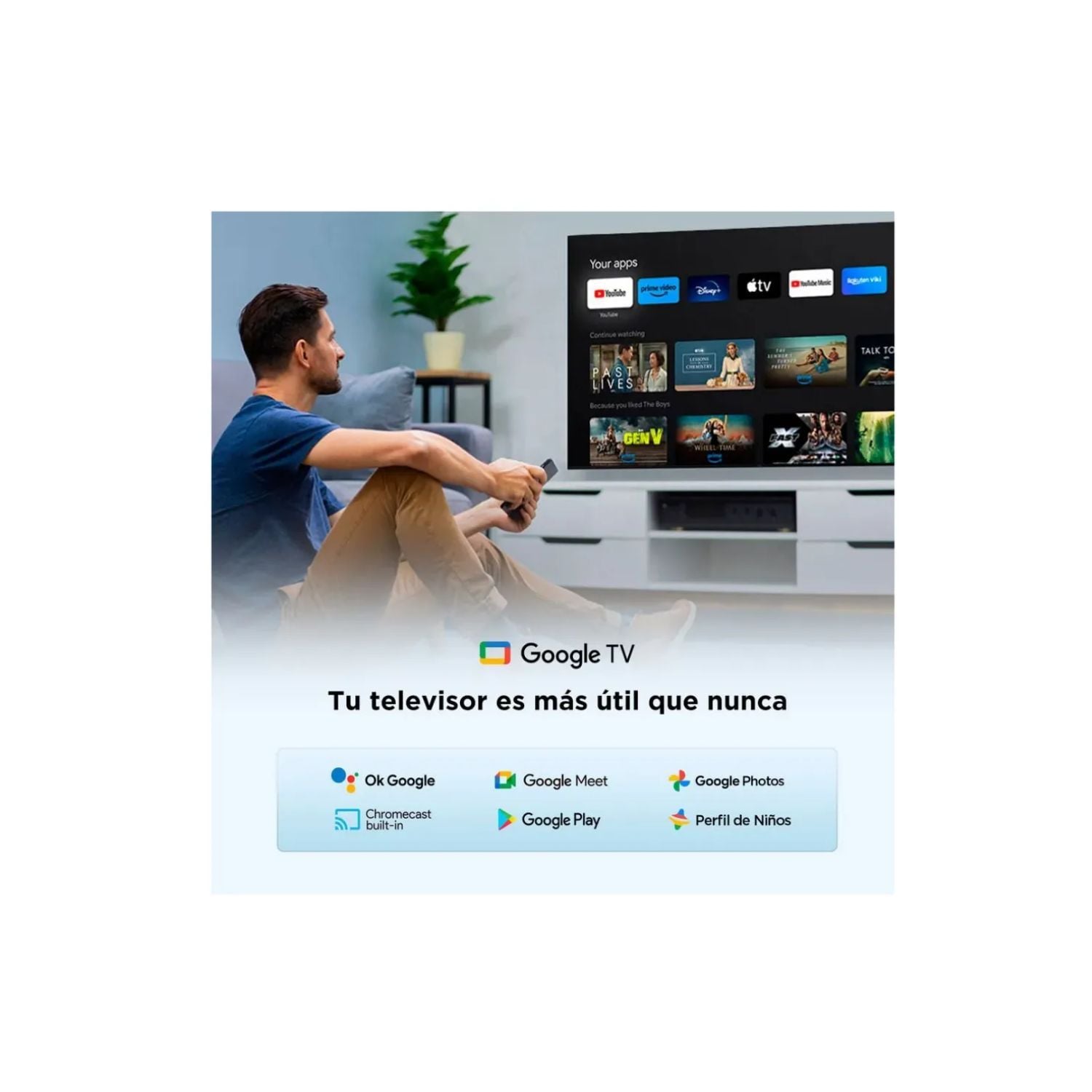 TELEVISOR TCL 32 QLED FULL HD SMART TV 32S5K GOOGLE TV - 4