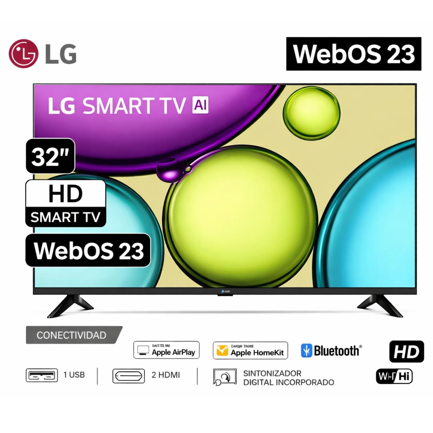 TELEVISOR LG LED 32 HD SMART TV 32LR600BPSC - 1
