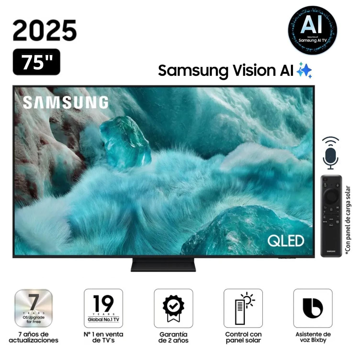TELEVISOR SAMSUNG QLED 75 QN75Q7FAAGXPE VISIÓN AI SMART TV - 1
