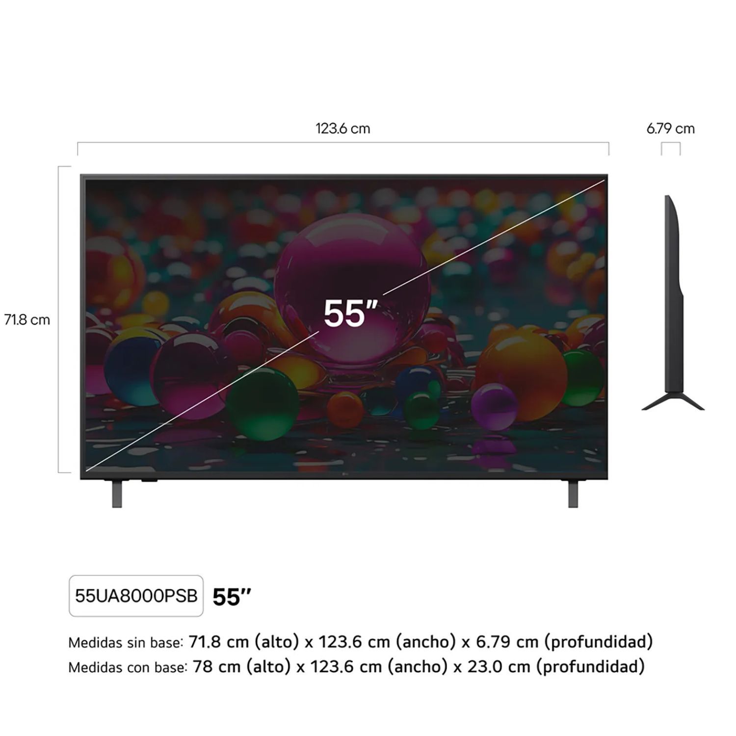 TELEVISOR 55' LG UHD 4K THINQ AI 55UA8000PSB SMART TV (2025) - 2