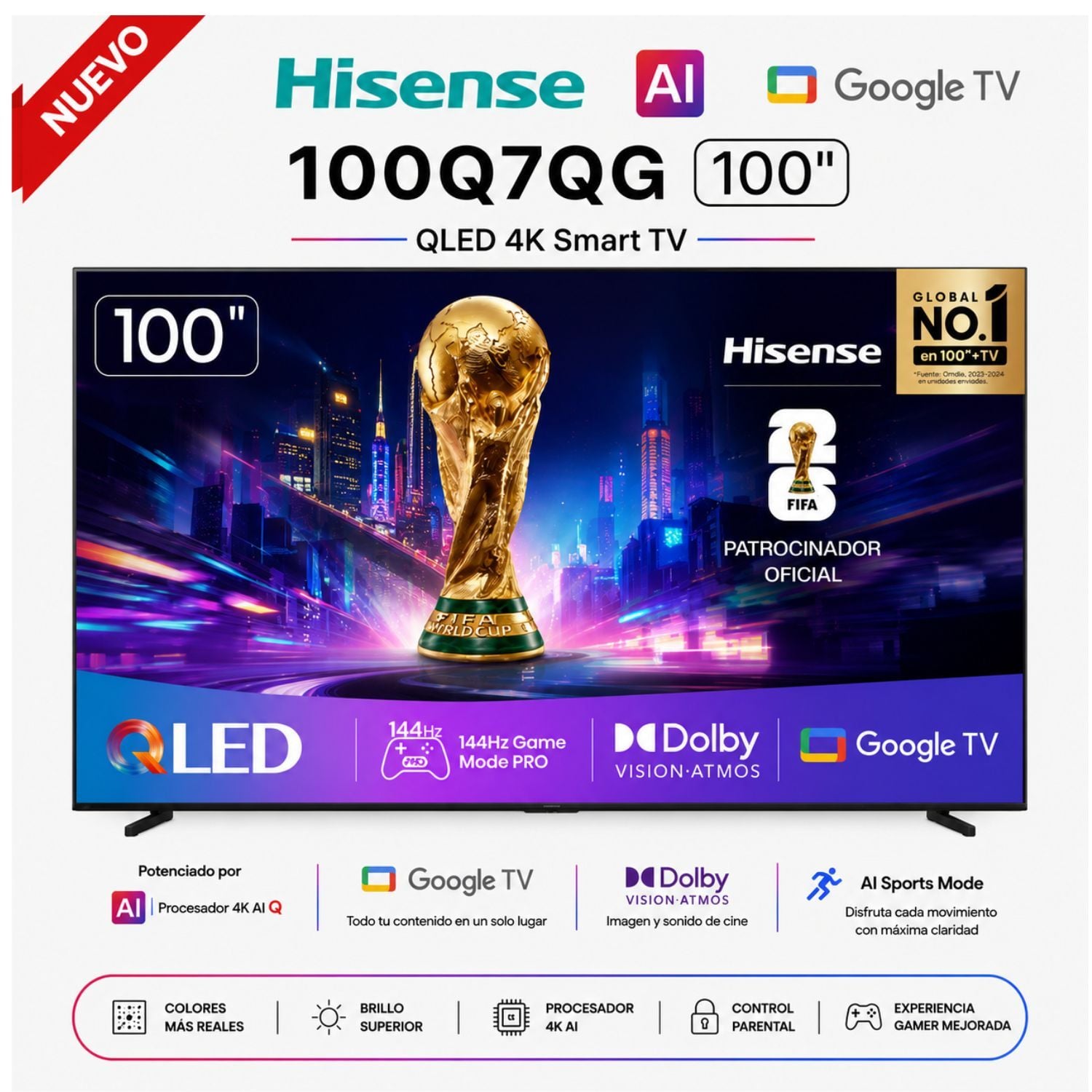 TELEVISOR HISENSE 100 QLED 4K 100Q7QG - 1