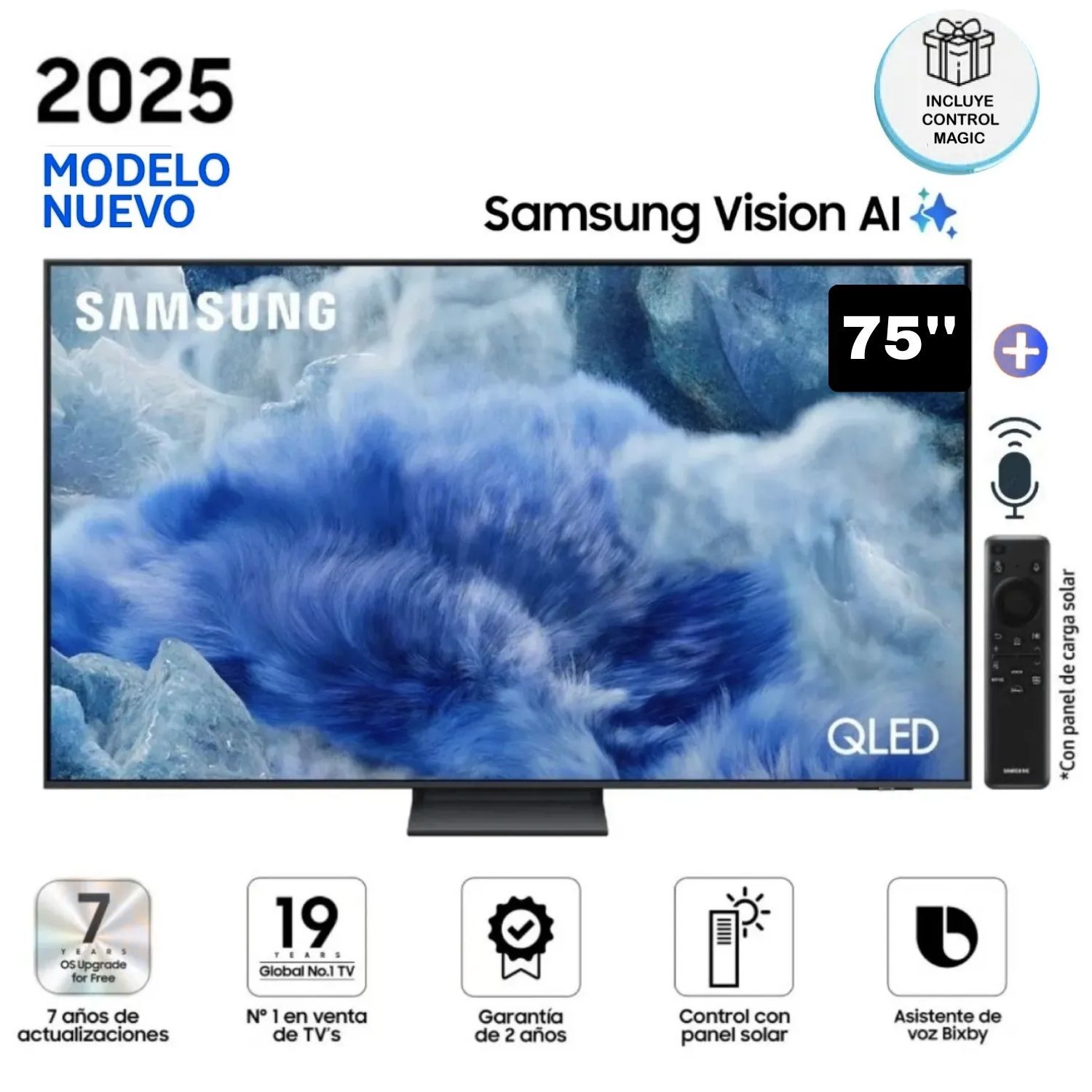 TELEVISOR SAMSUNG QLED 75 QN75Q8FAAG UHD 4K VISION AI 2025 - 1