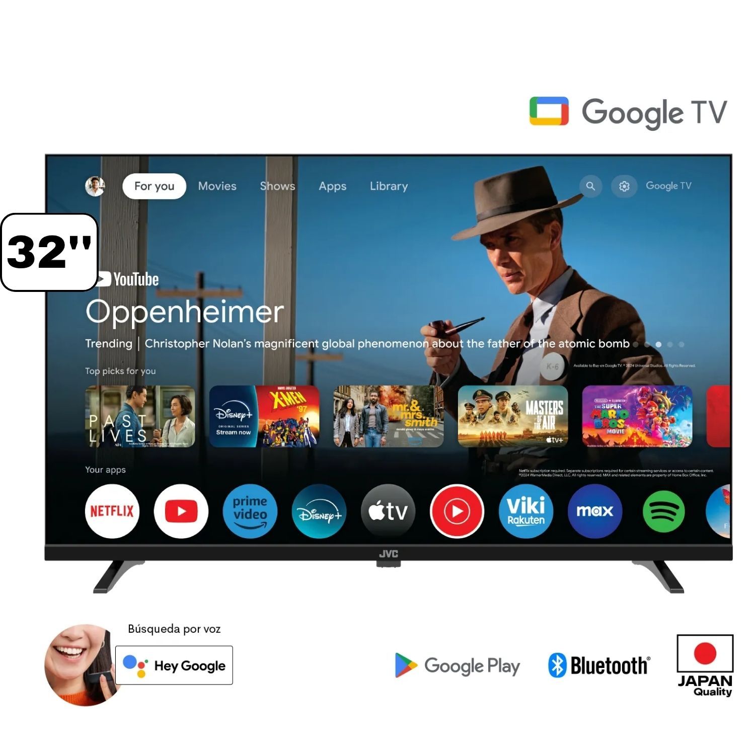 TELEVISOR JVC LED 32 LT-32KM148 HD GOOGLE TV OS - 1
