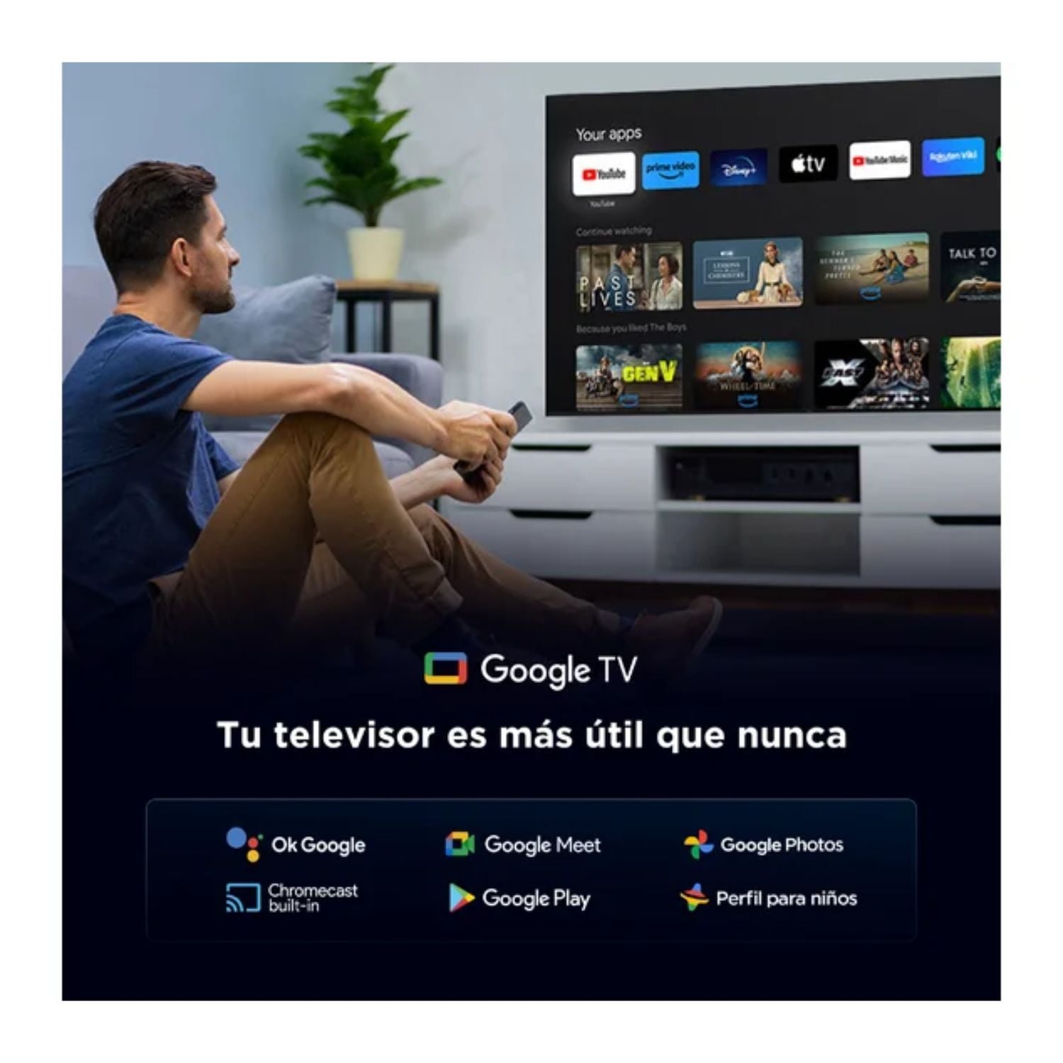 TELEVISOR TCL 65' 65P7K QLED GOOGLE TV 4K UHD - 8