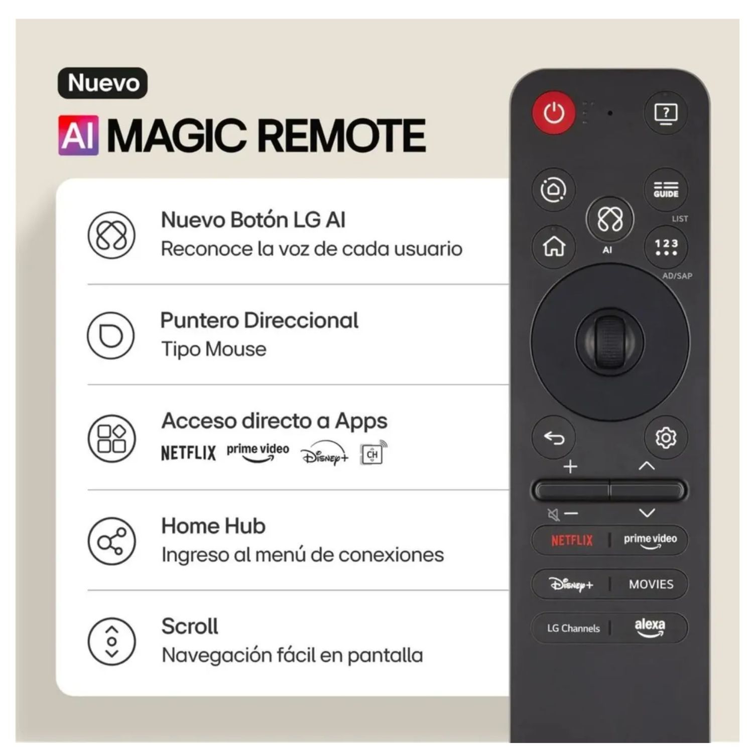 LG QNED 50 4K UHD SMART TV CON AI MODELO 50QNED73ASA 2026 - 6
