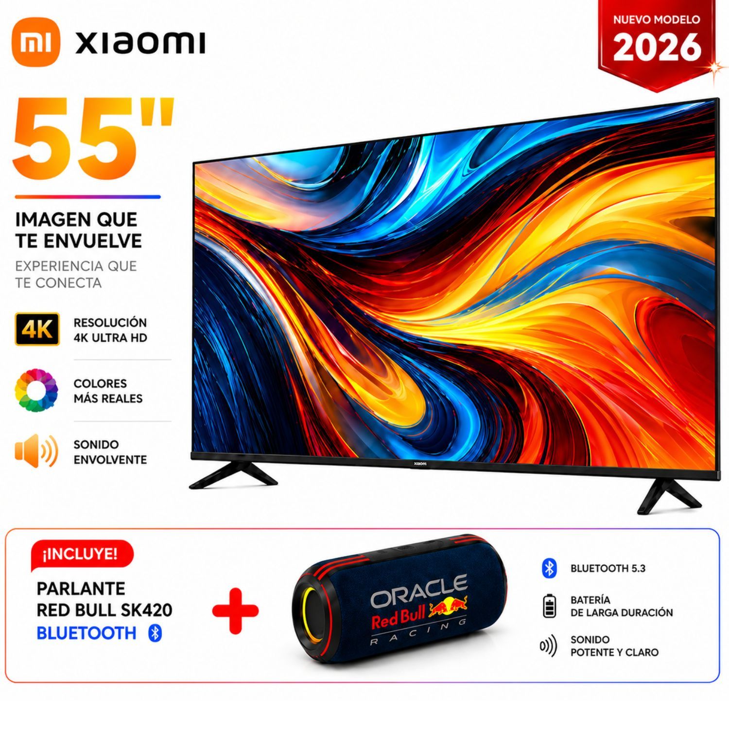 TELEVISOR XIAOMI 55 UHD 4K 2026 + PARLANTE - 1