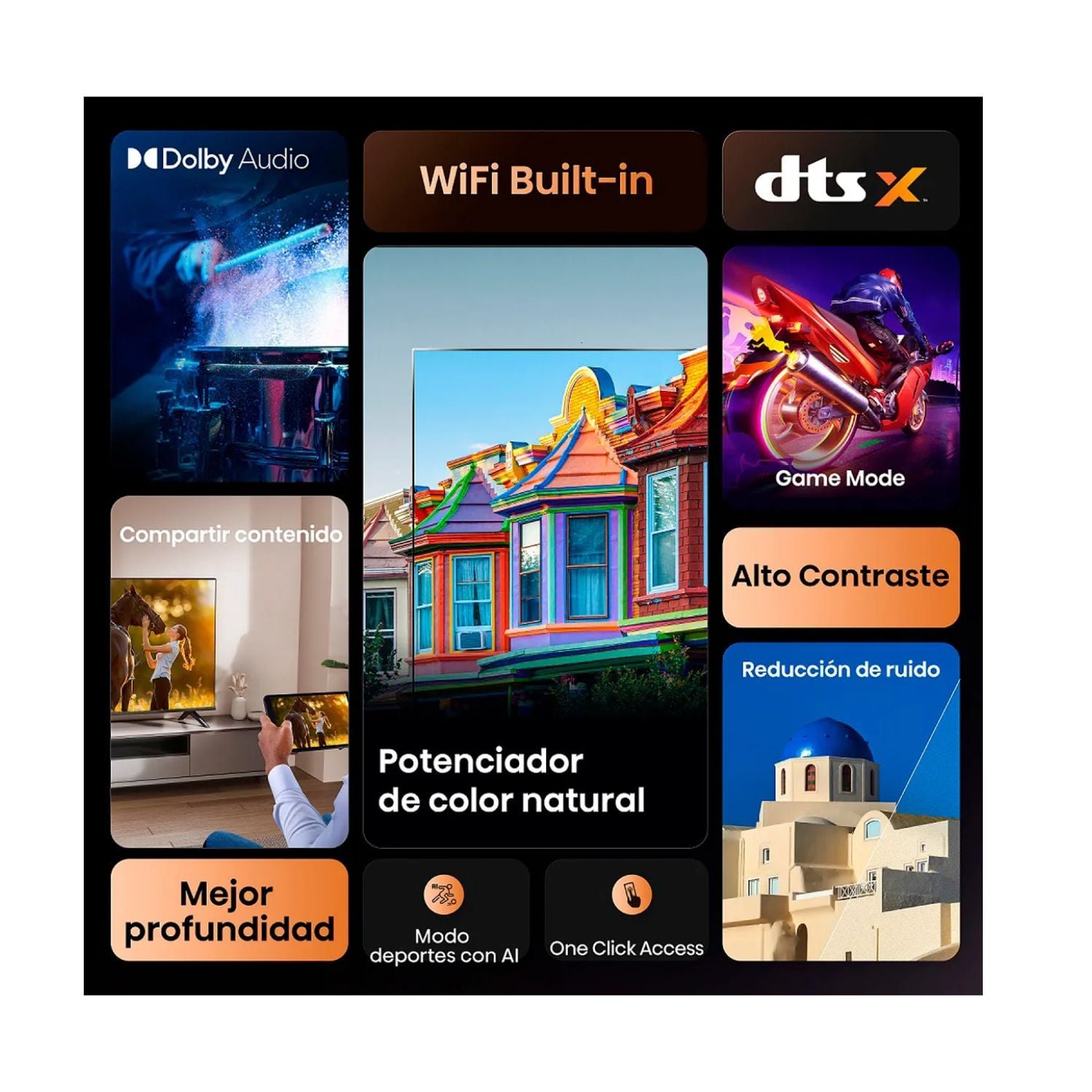 TELEVISOR HISENSE LED 32 SMART HD VIDAA 32A4NV 2025 - 7