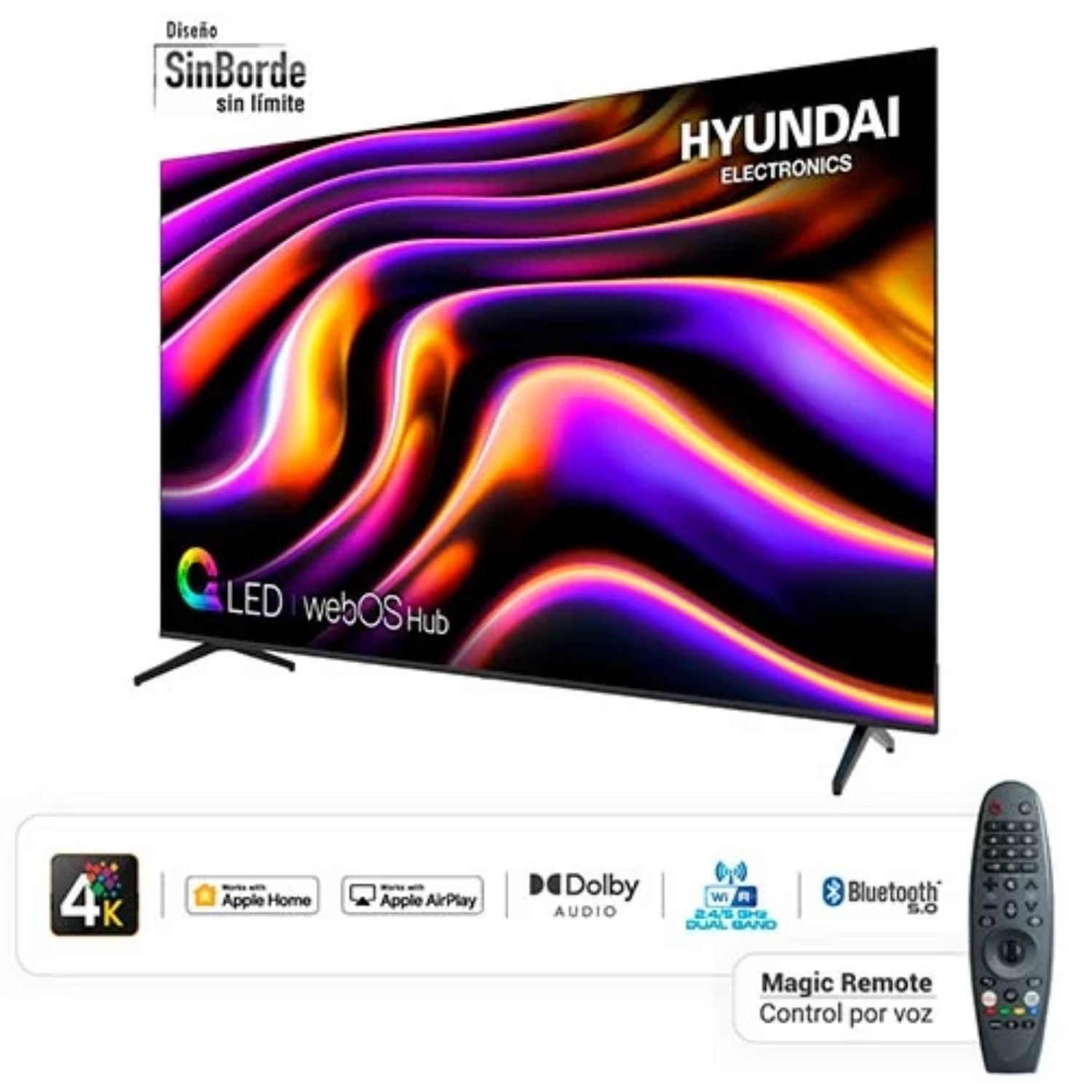 TELEVISOR HYUNDAI QLED 85 4K UHD WEBOS MODELO HYLED8502QW4KM - 2