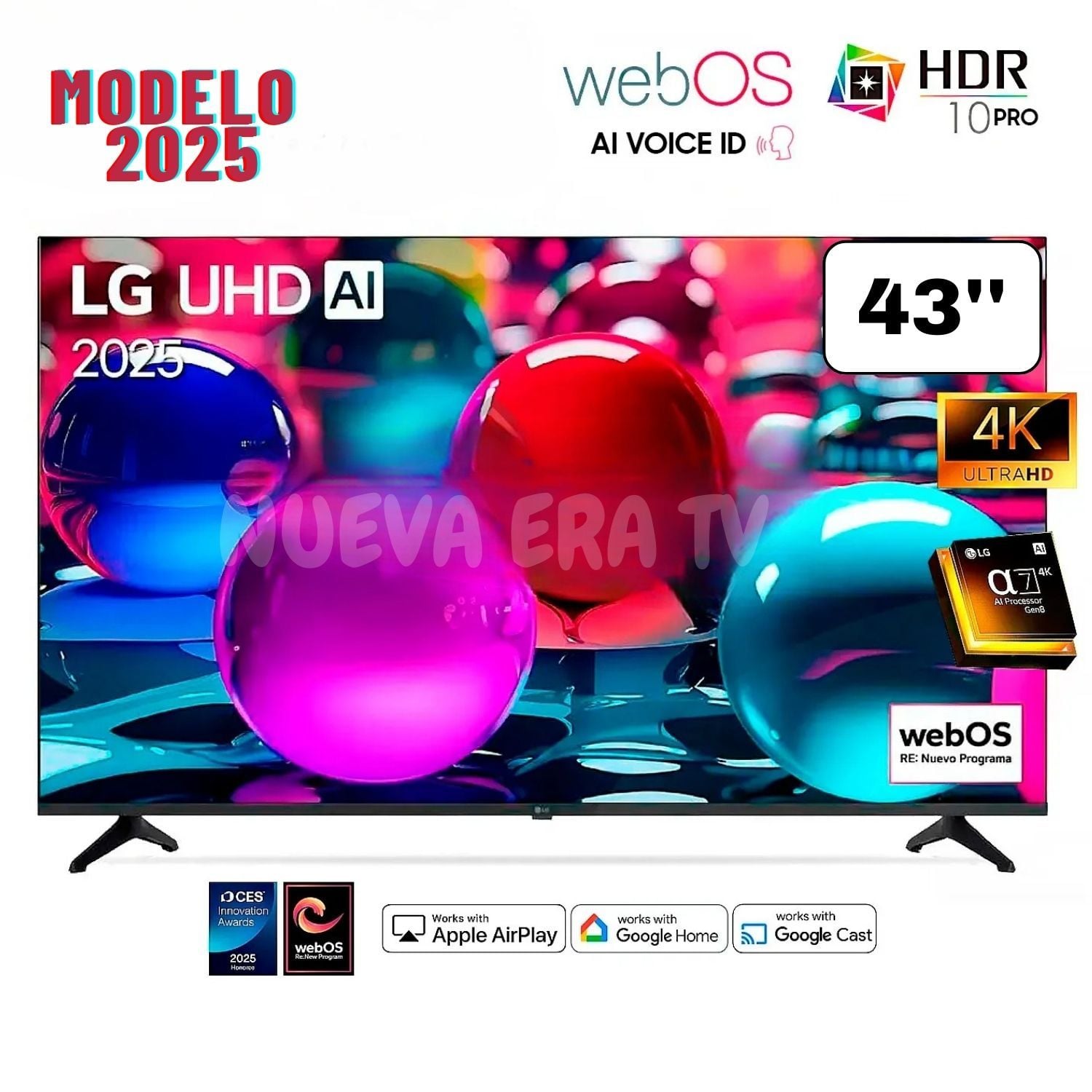 TELEVISOR LG 43' 43UA7300PSB 4K UHD AI SMART TV 2025 - 1