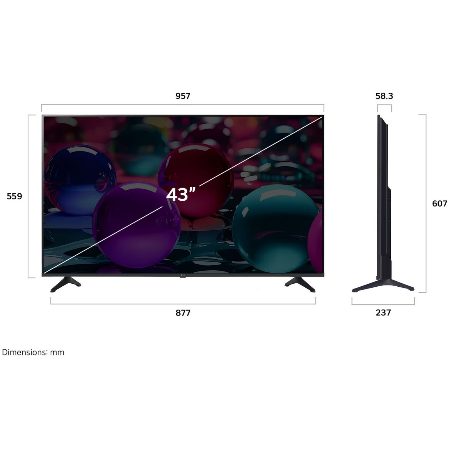 TELEVISOR LG 43' 43UA7300PSB 4K UHD AI SMART TV 2025 - 2