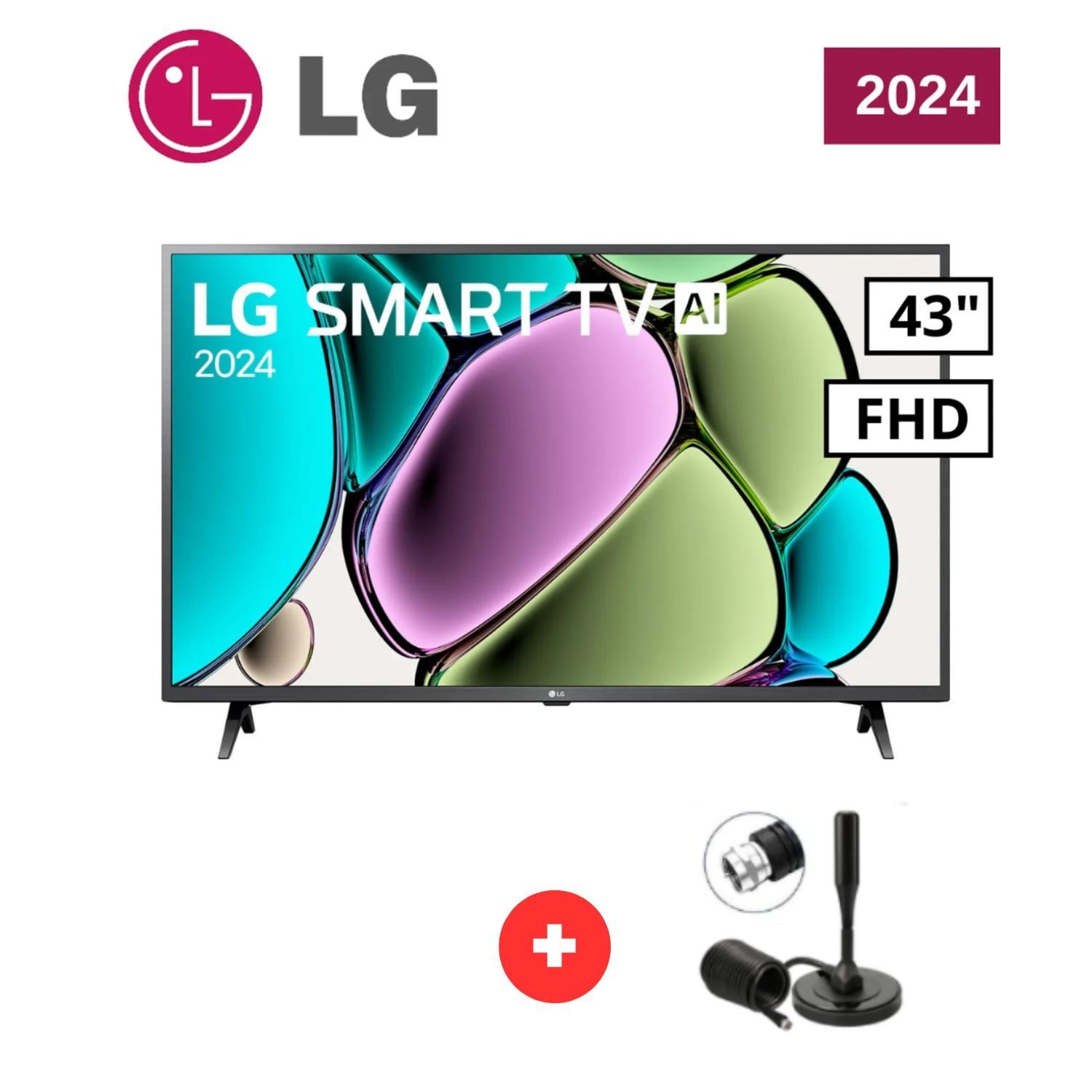 TELEVISOR LG 43' 43LR6000PSA FHD SMART TV WEBOS + ANTENA DIGITAL - 1