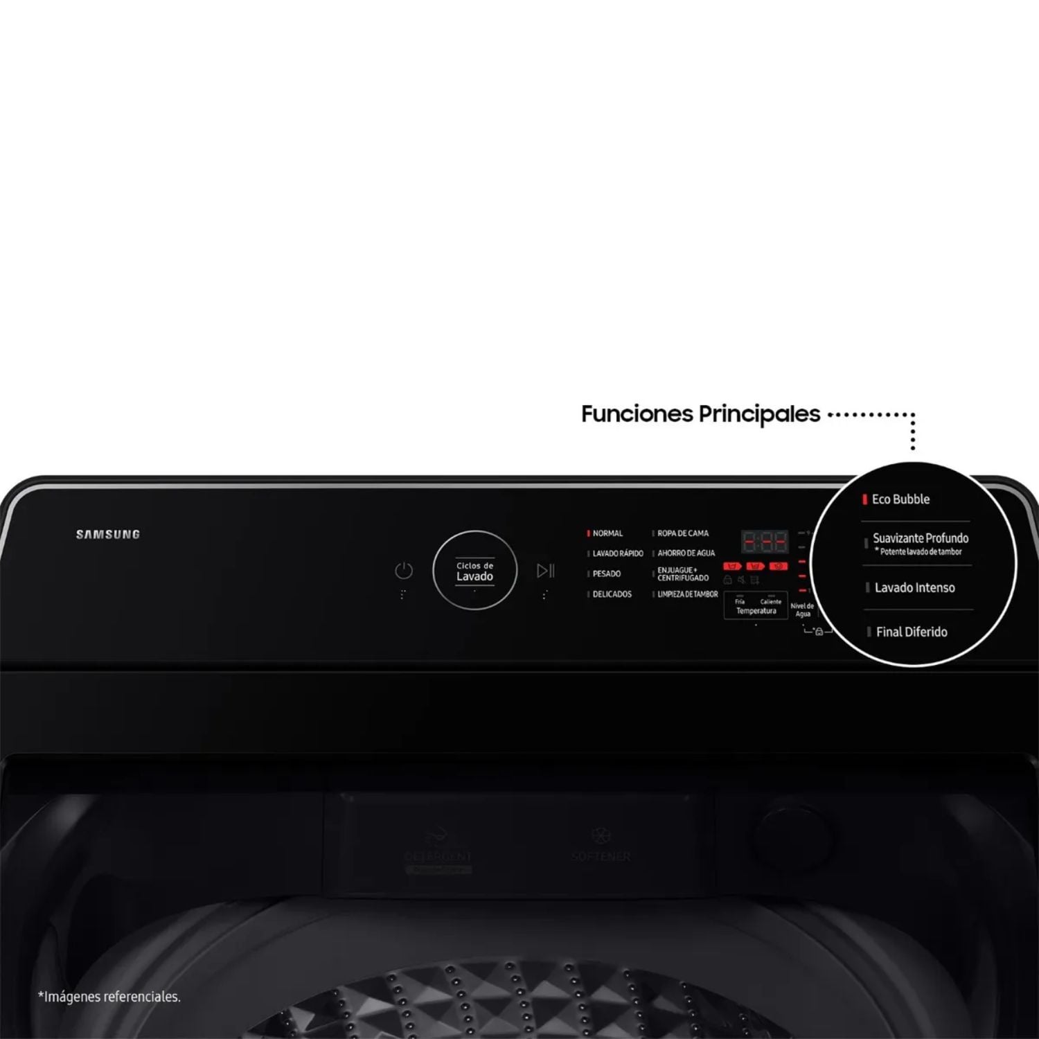 LAVADORA SAMSUNG 15 KG WA40F15E4C  ECOBUBBLE, DIGITAL INVERTER Y CARGA SUPERIOR - 4