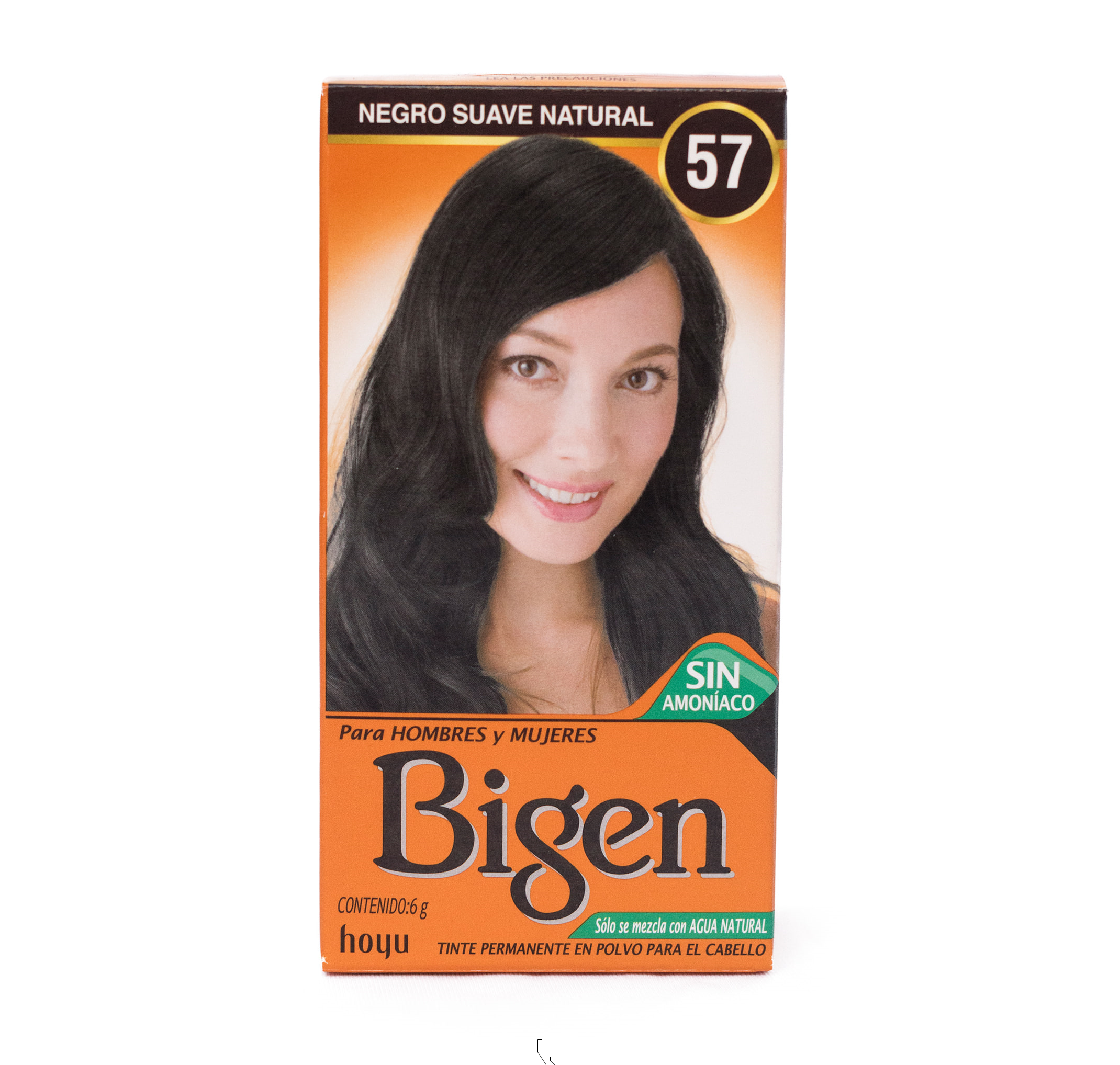 TINTE DE CABELLO EN POLVO BIGEN NEGRO SUAVE NATURAL 57 SIN AMONÍACO - 1