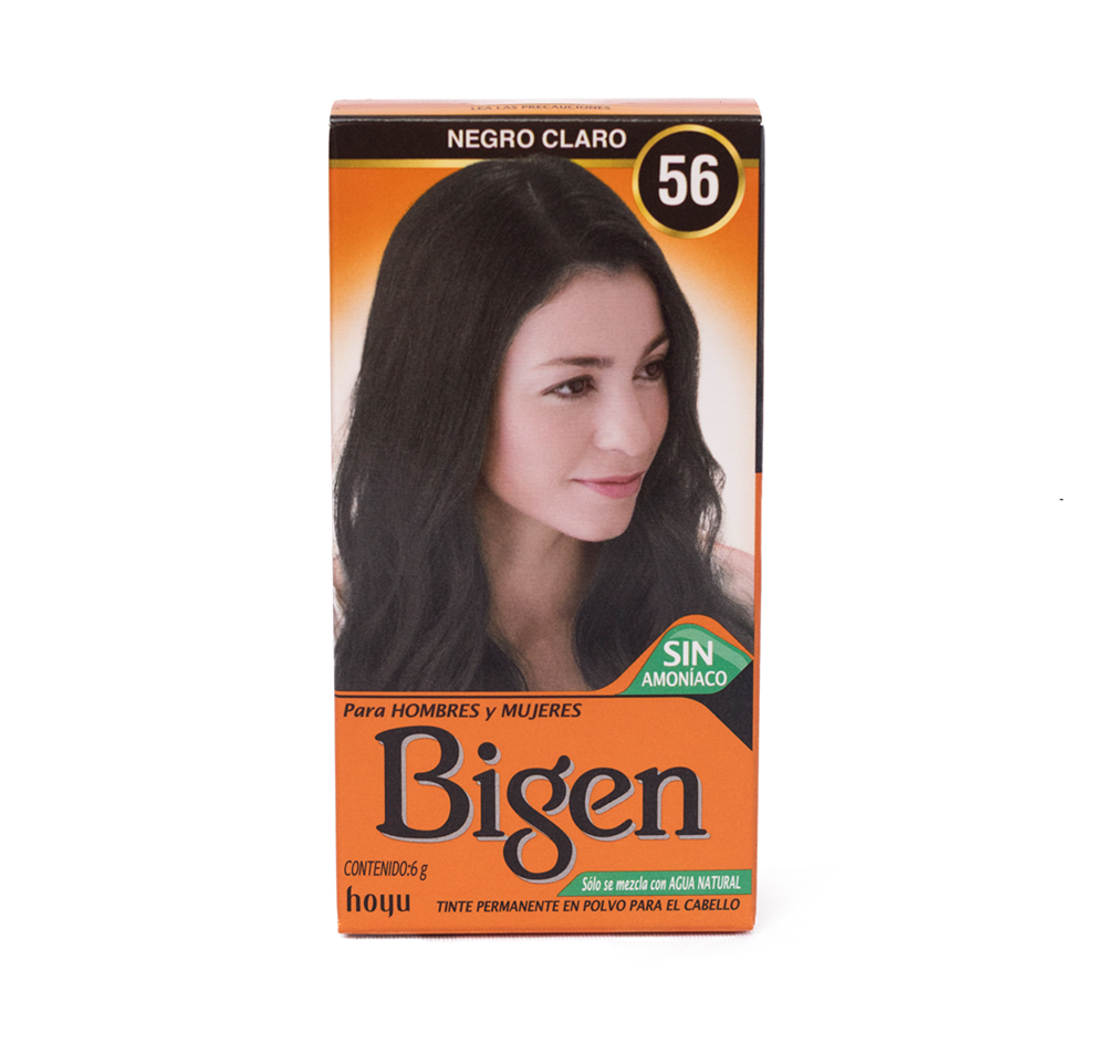 TINTE DE CABELLO EN POLVO BIGEN NEGRO CLARO 56 SIN AMONÍACO - 1