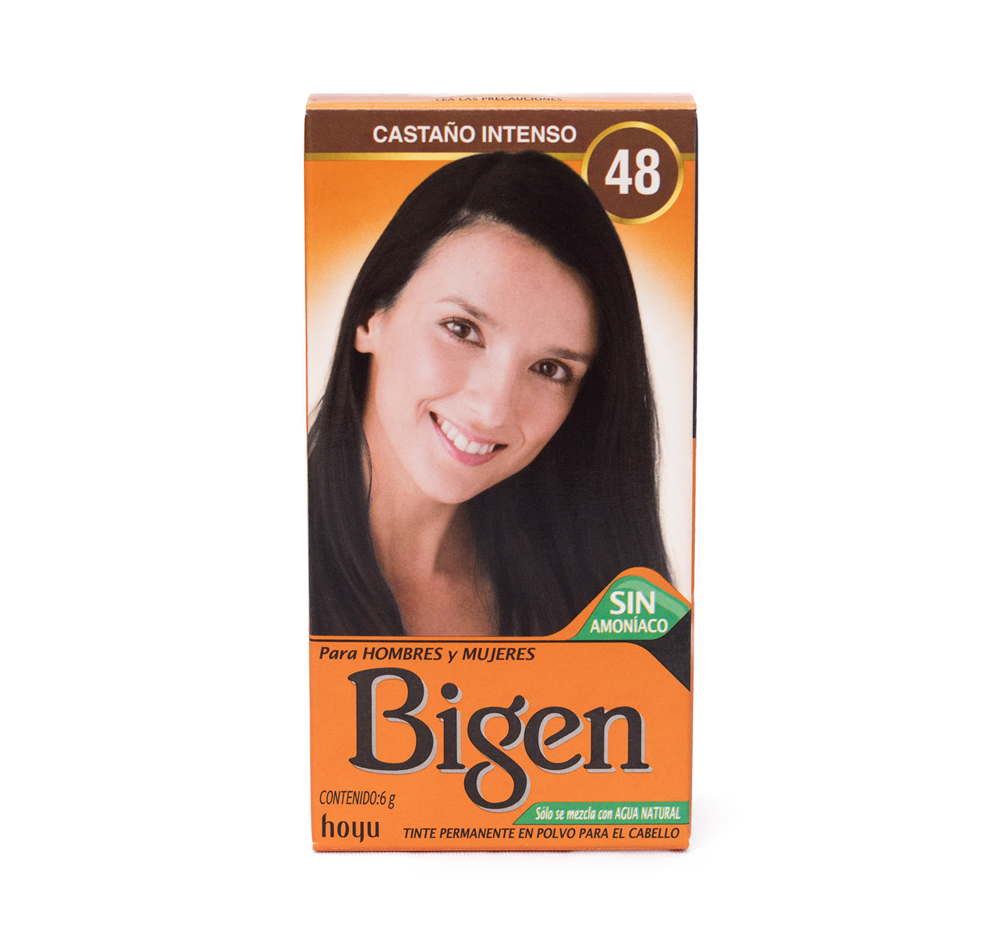 TINTE DE CABELLO EN POLVO BIGEN CASTAÑO INTENSO 48 SIN AMONÍACO - 1