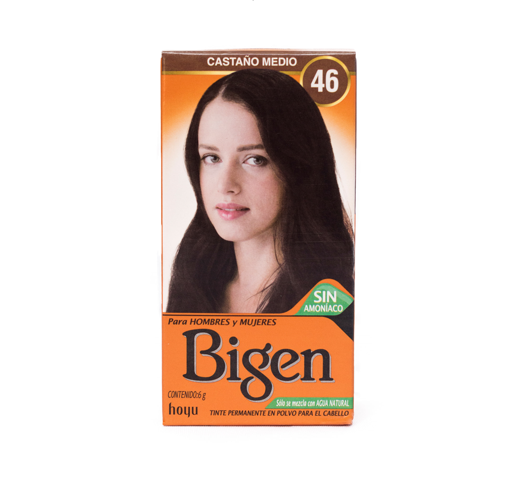 TINTE DE CABELLO EN POLVO BIGEN CASTAÑO MEDIO 46 SIN AMONÍACO - 1