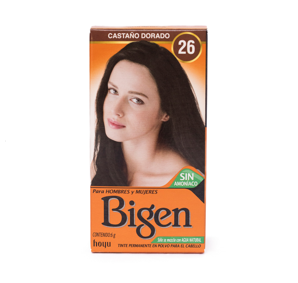 TINTE DE CABELLO EN POLVO BIGEN CASTAÑO DORADO 26 SIN AMONÍACO - 1