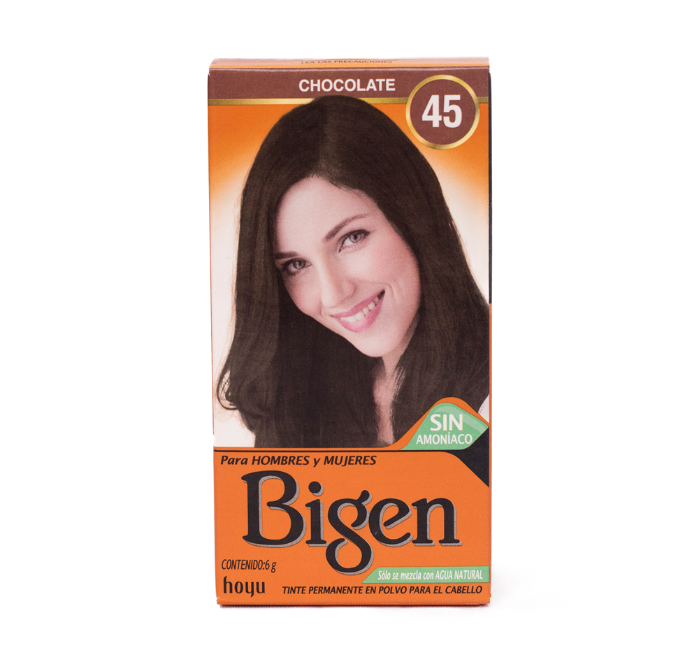 TINTE DE CABELLO EN POLVO BIGEN CHOCOLATE 45 SIN AMONÍACO - 1