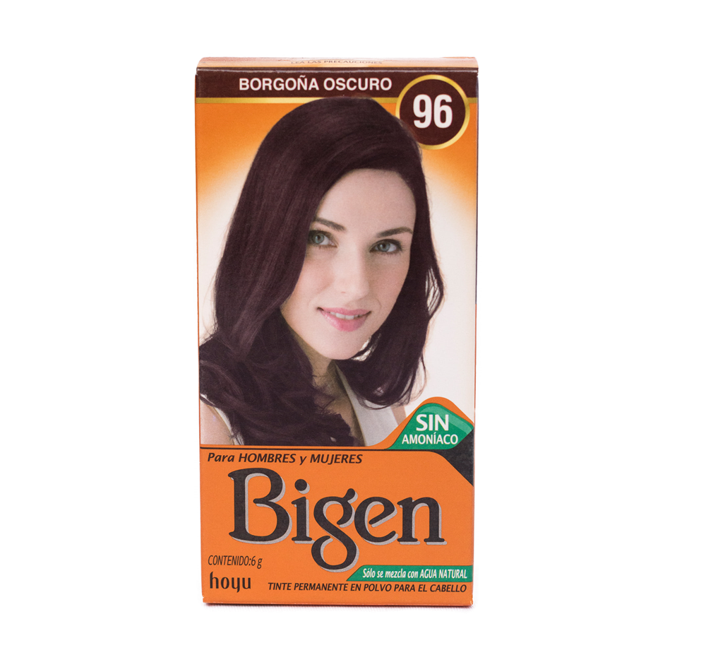 TINTE DE CABELLO EN POLVO BIGEN BORGOÑA OSCURO 96 SIN AMONÍACO - 1