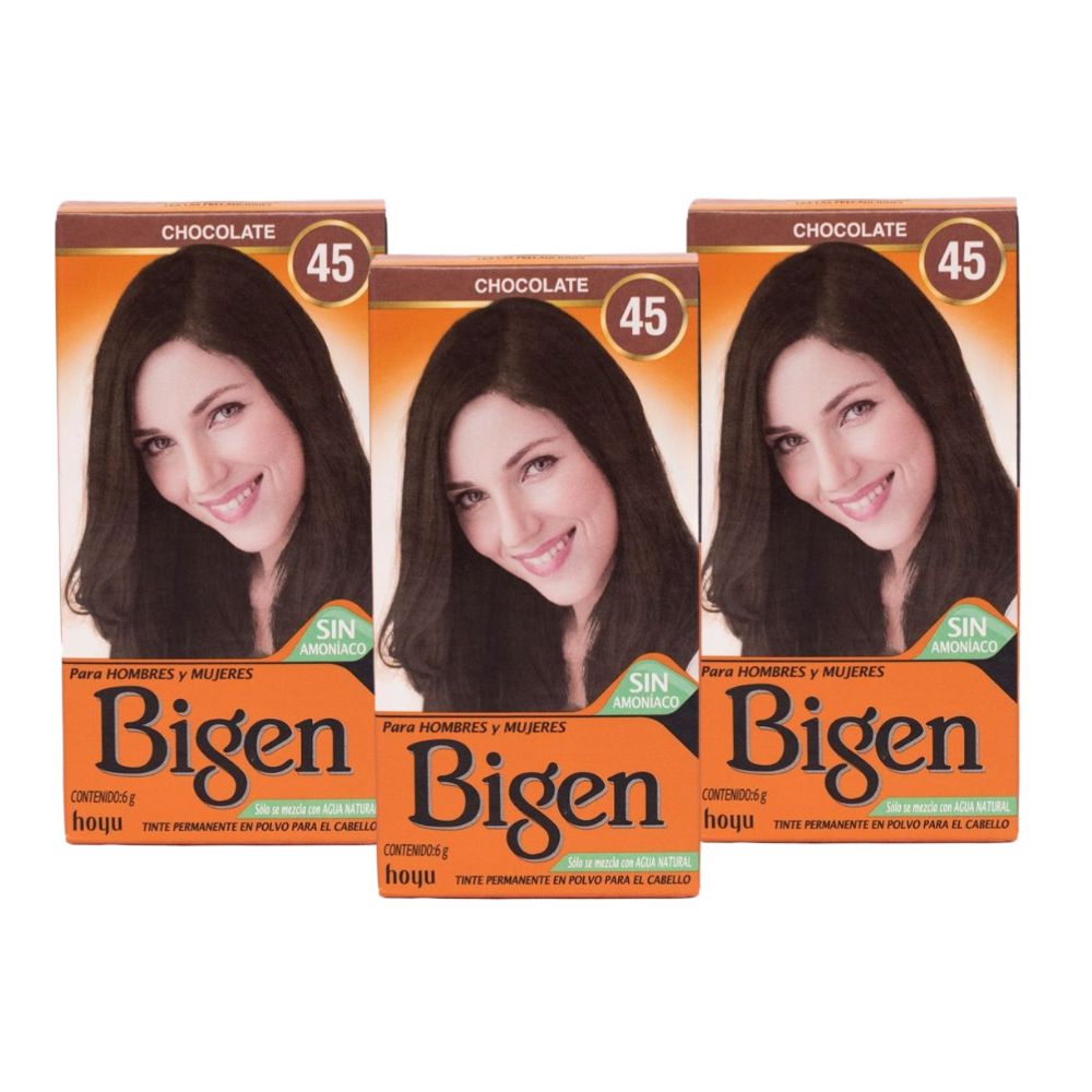 PACK DE 3 TINTES BIGEN CHOCOLATE #45 - 1