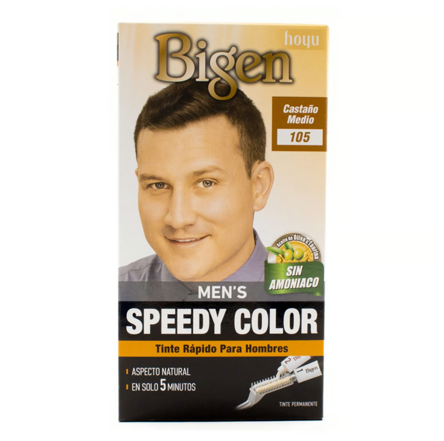 TINTE DE CABELLO EN CREMA BIGEN MENS SPEEDY COLOR 105 CASTAÑO MEDIO - 1
