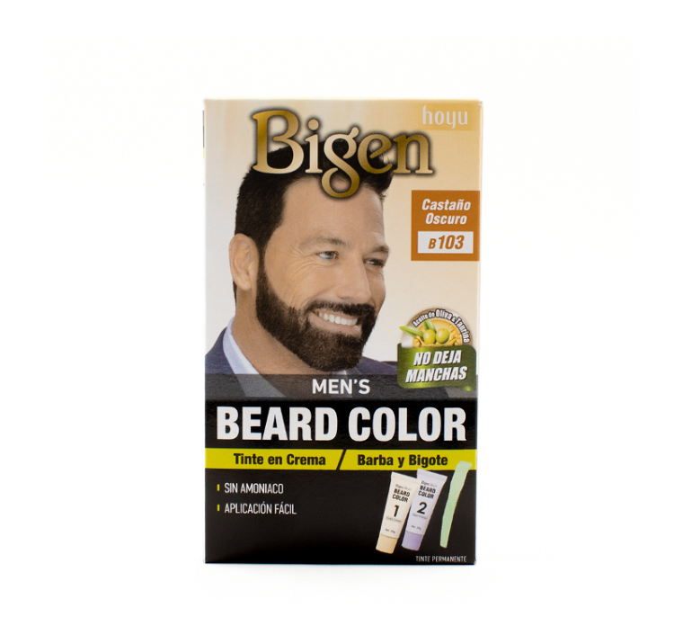 TINTE PARA BARBA Y BIGOTE EN CREMA BIGEN MENS BEARD COLOR 103 CASTAÑO OSCURO - 1