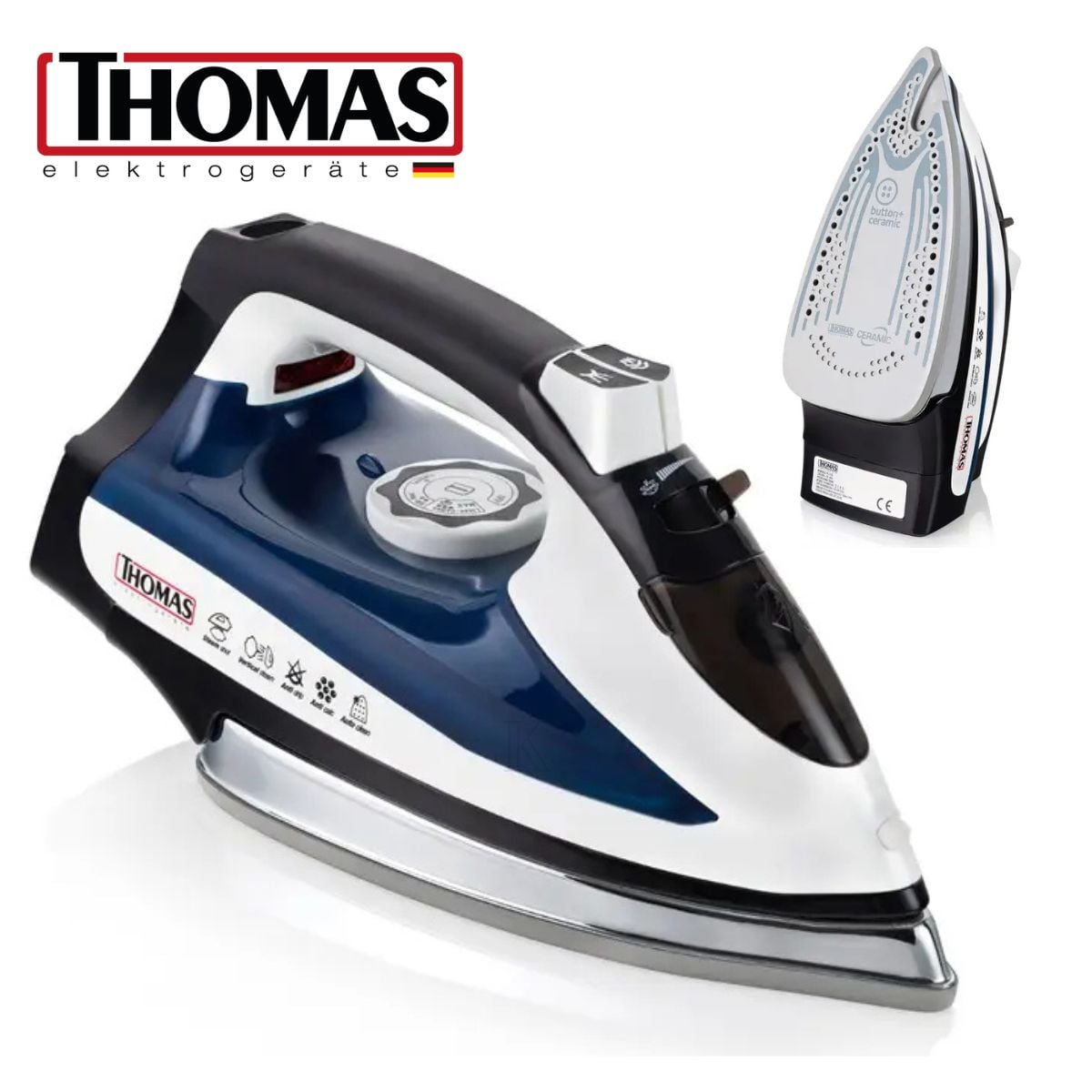 PLANCHA THOMAS DE 2200W CERAMICA - 1