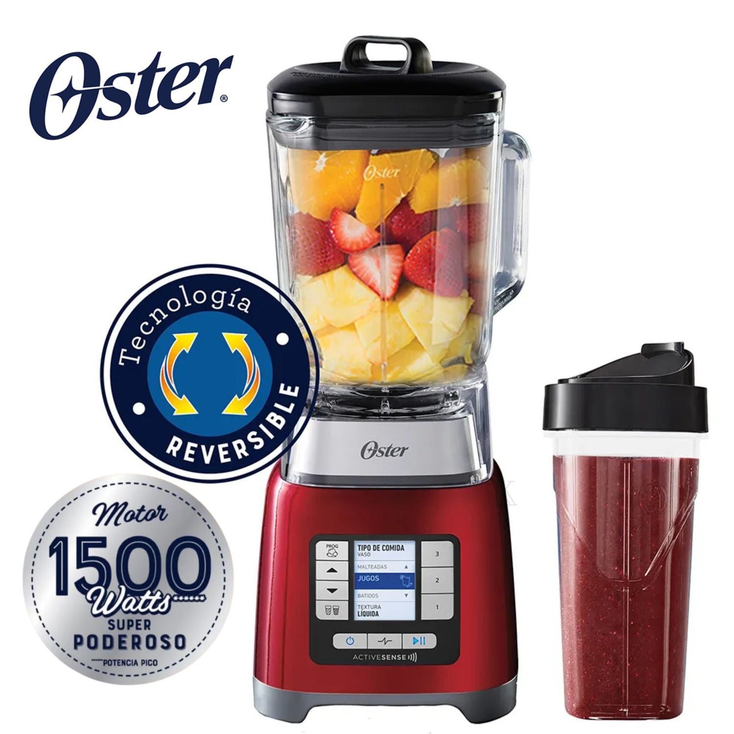 LICUADORA OSTER® ACTIVESENSE™ DE 1500W CON BLEND-N-GO BLSTTDGRBG - 1