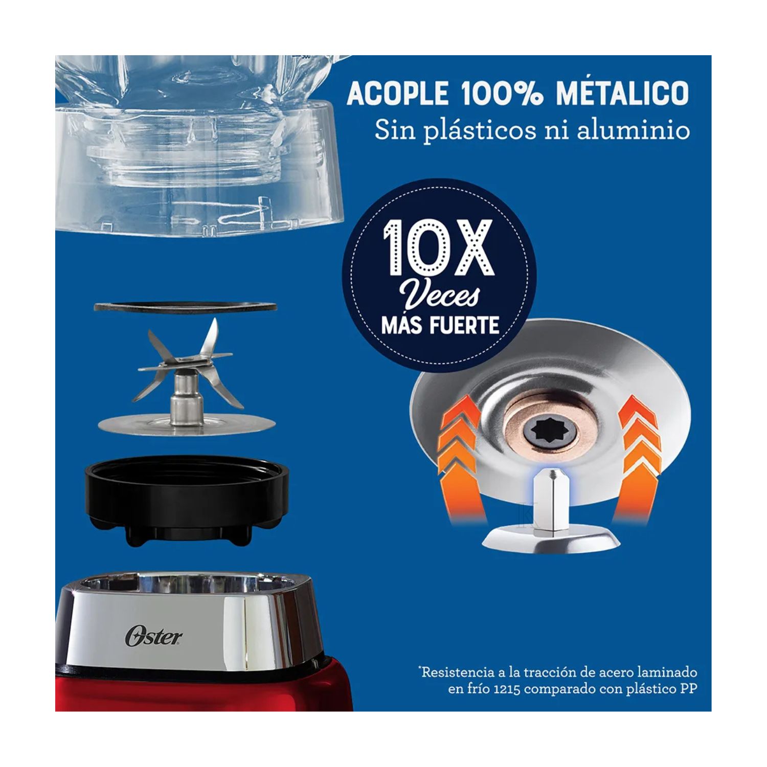 LICUADORA OSTER® ACTIVESENSE™ DE 1500W CON BLEND-N-GO BLSTTDGRBG - 5
