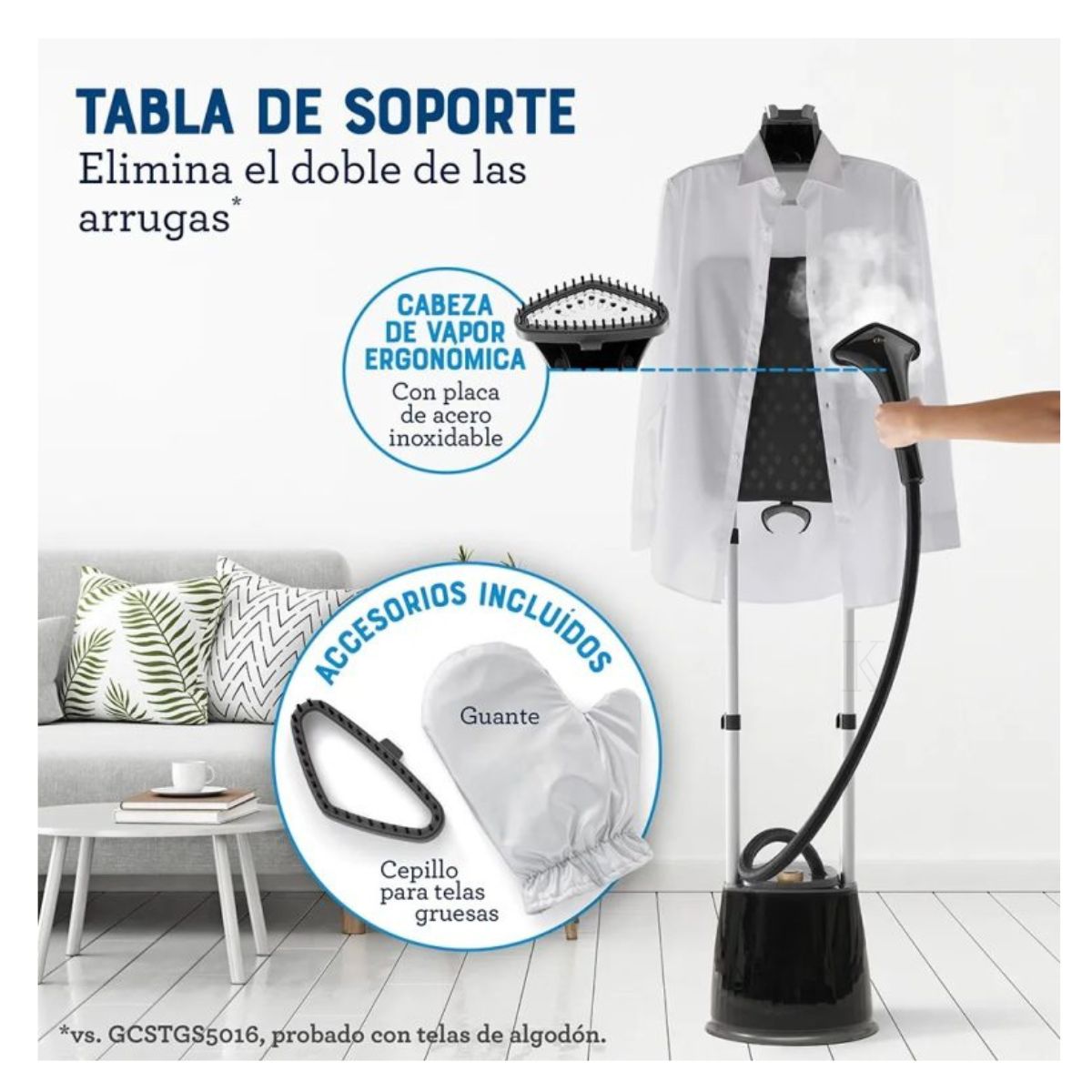 VAPORIZADOR DE PRENDAS DE PEDESTAL OSTER CON TABLA DE SOPORTE GCSTGS7050 - 2