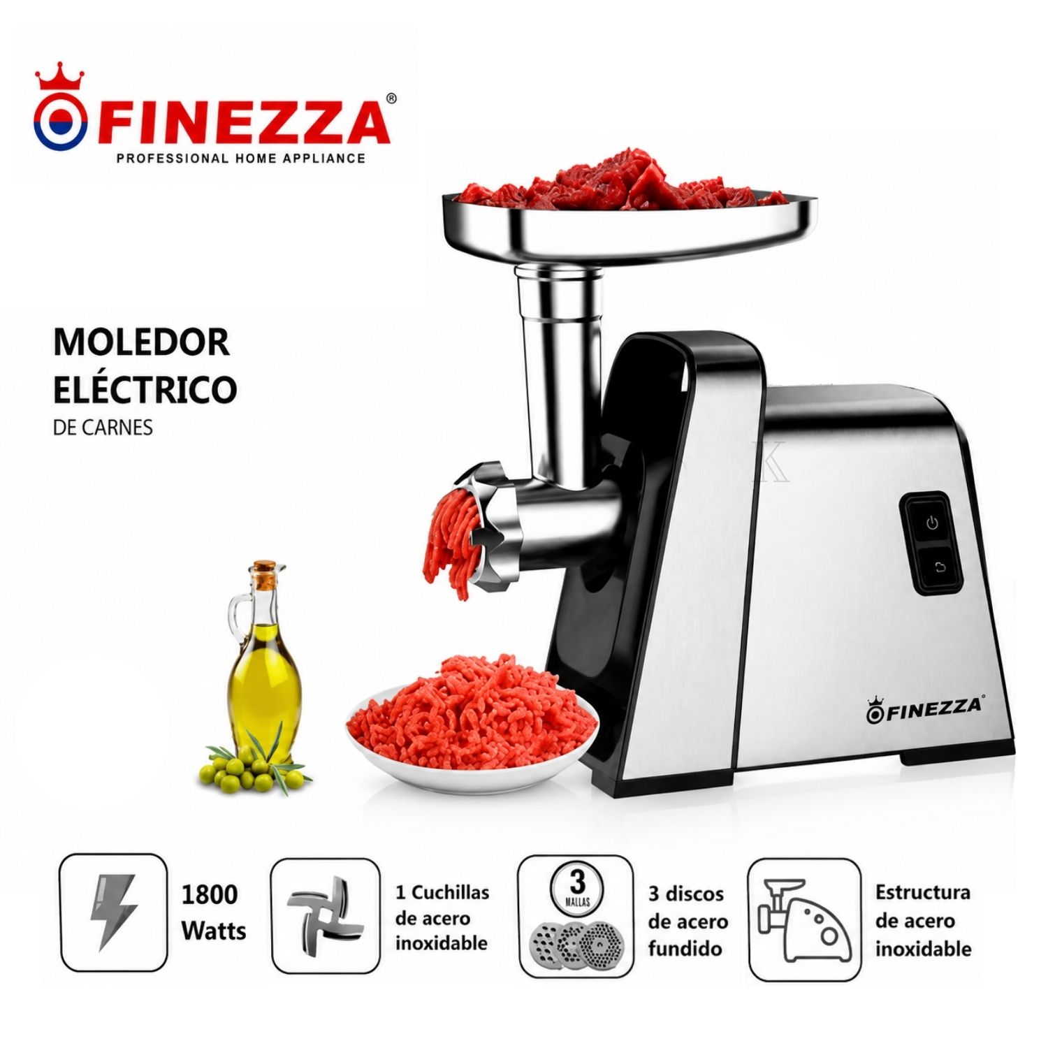 MOLEDOR DE CARNE FINEZZA FZ-102MC - 1