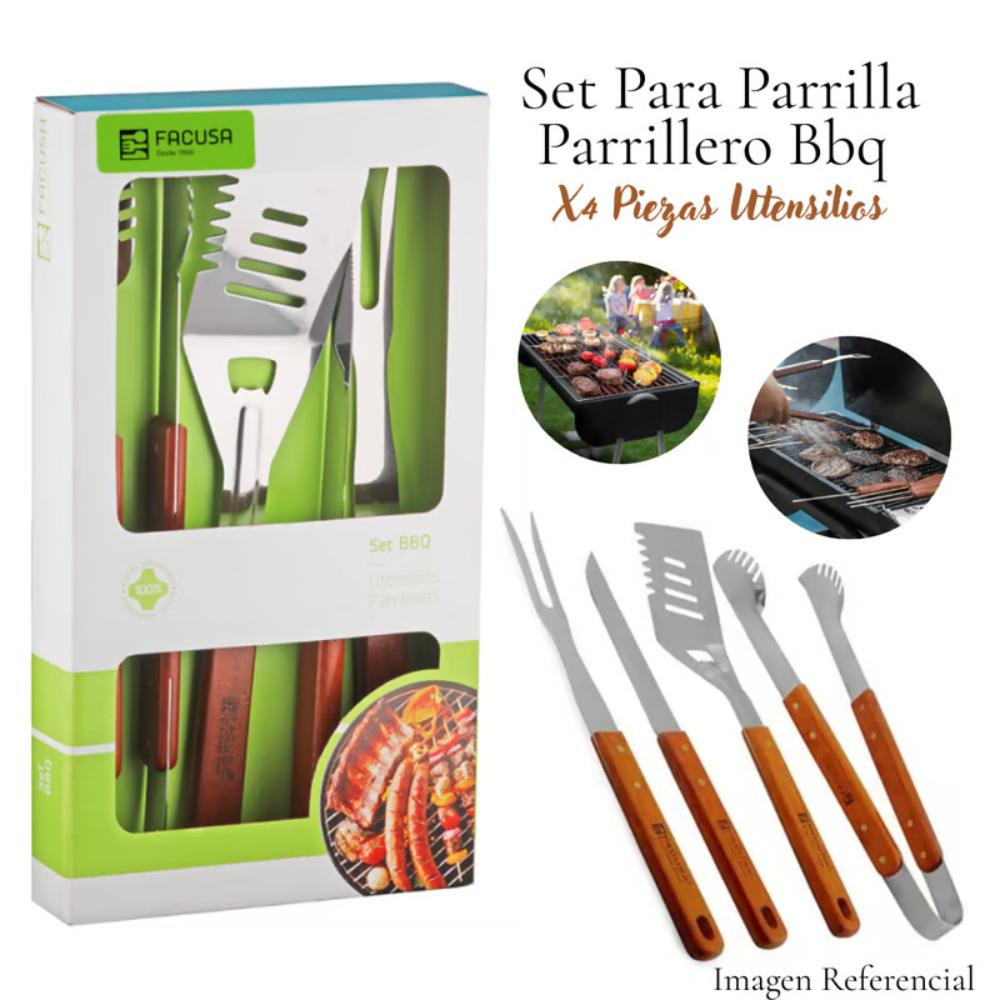 SET DE UTENSILIOS FACUSA X 04PZS BBQ-MPC - 10254009 - 1