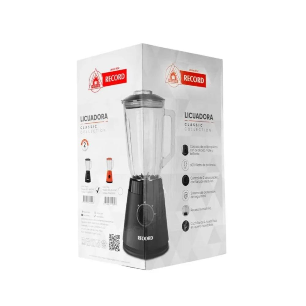 LICUADORA RECORD 2 VOLCIDADES NEGRO 600W REC-BL822NE - 2