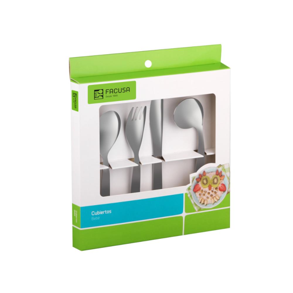 SET CUBIERTOS BEBE X 4 PZ MODELO 723-10099858 - 1