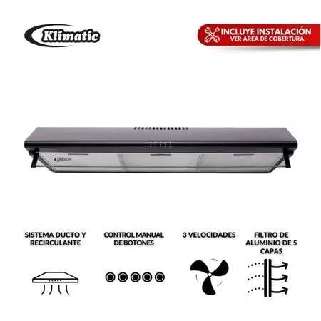CAMPANA EXTRACTORA KLIMATIC CK-901NEM 90CM - 1