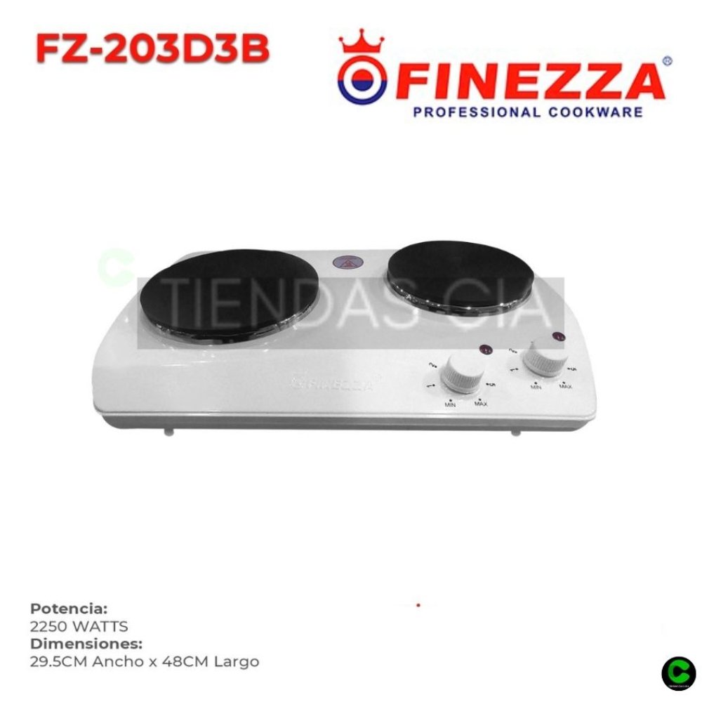 COCINA ELÉCTRICA FINEZZA FZ-203D3B 2 HORNILLAS FINEZZA - 1