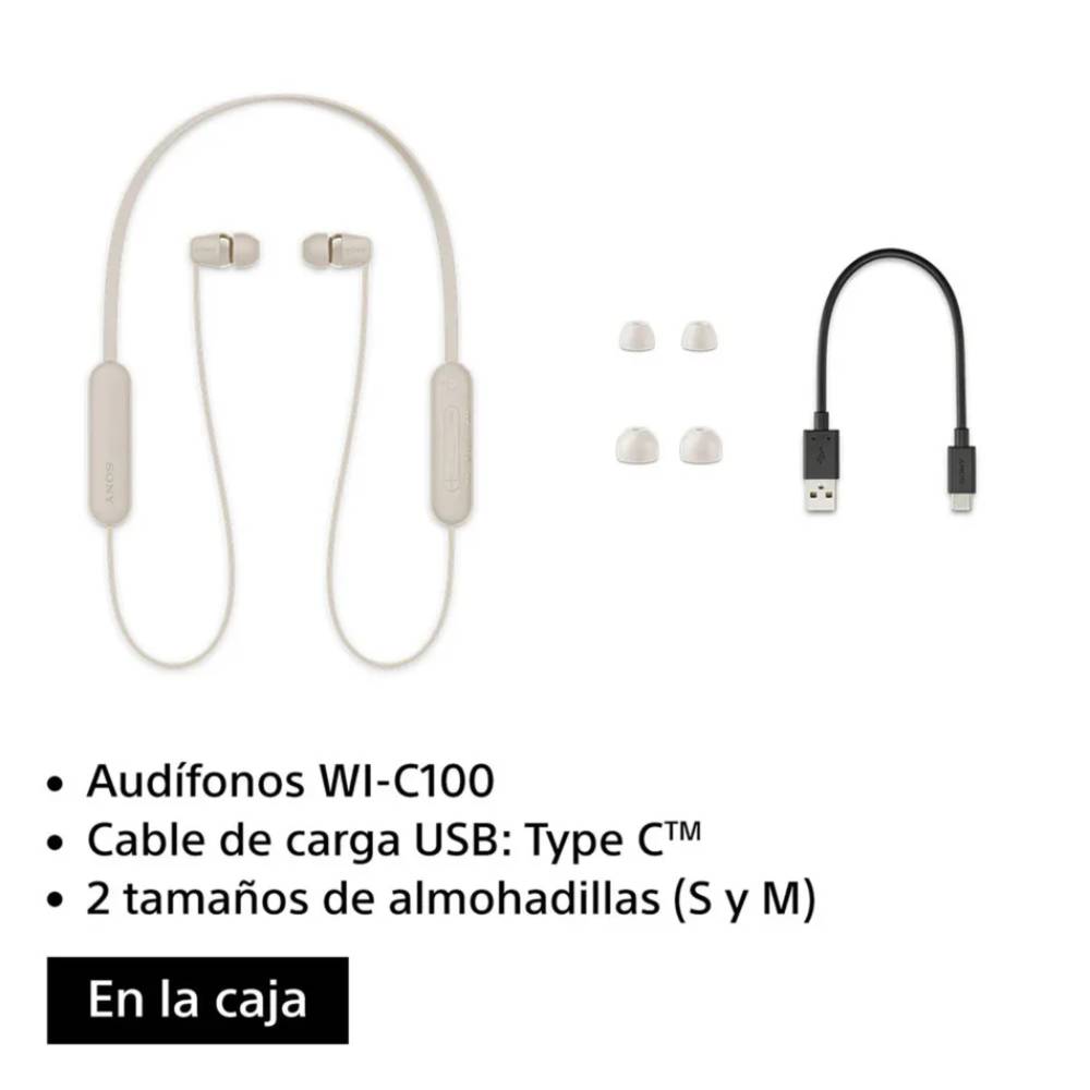 AUDÍFONO IN EAR BLUETOOTH SONY WI-C100BZ UC BLANCO - 3