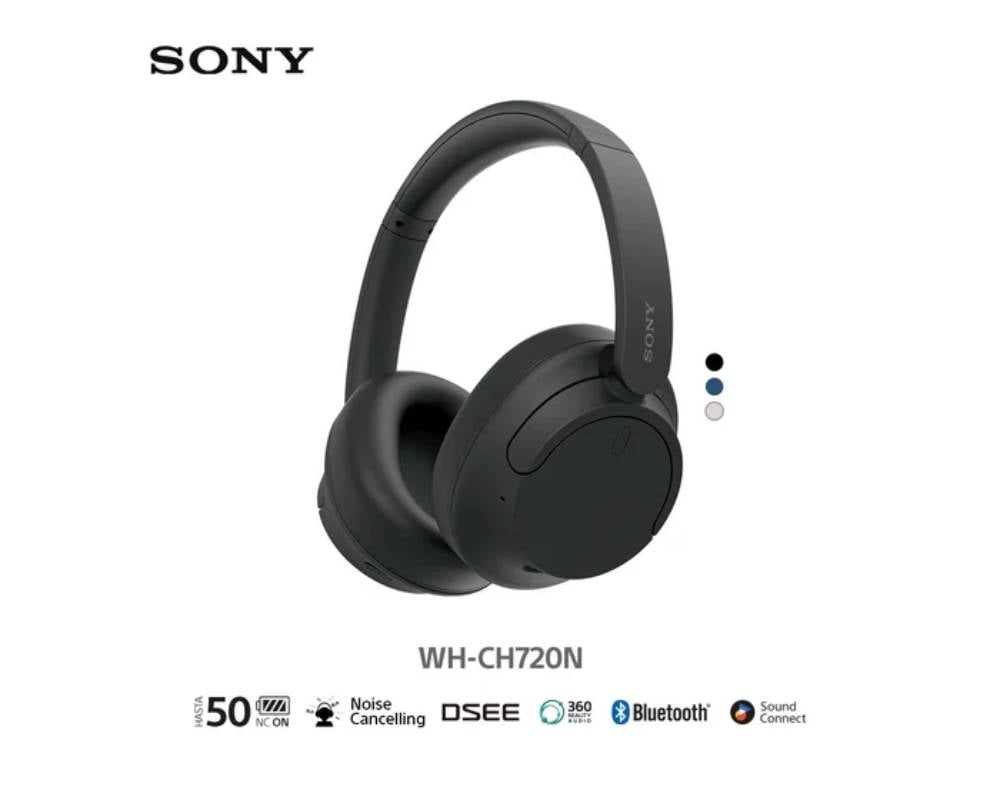 AUDIFONOS SONY WH-CH720 BLUETOOTH 35HRS NEGRO - 1