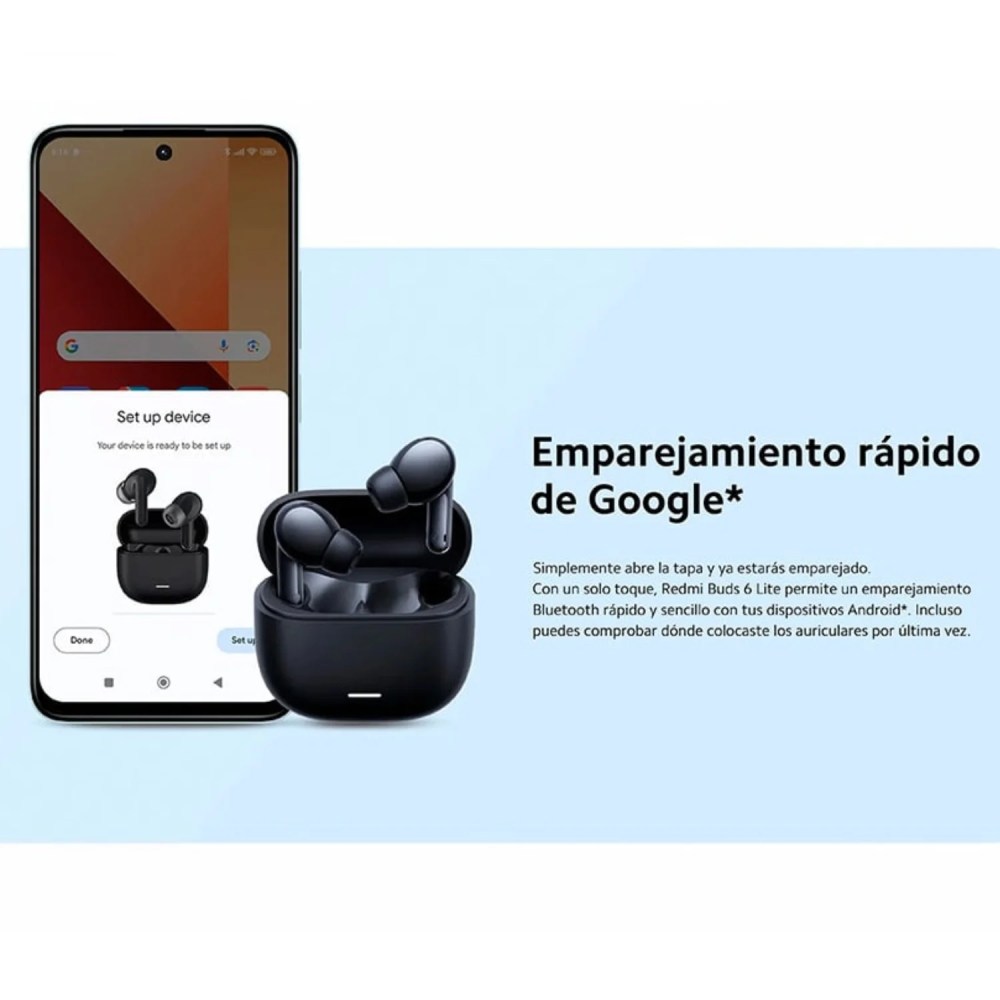 AUDÍFONO XIAOMI REDMI BUDS 6 LITE NEGRO 38H BLUETOOTH 5.3 - 2